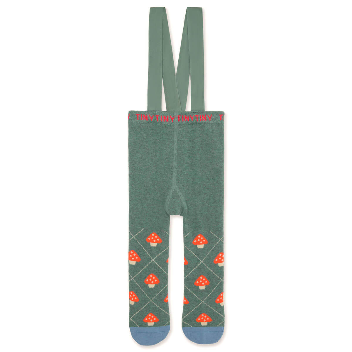 Tinycottons Mushrooms Baby Tights in Teal