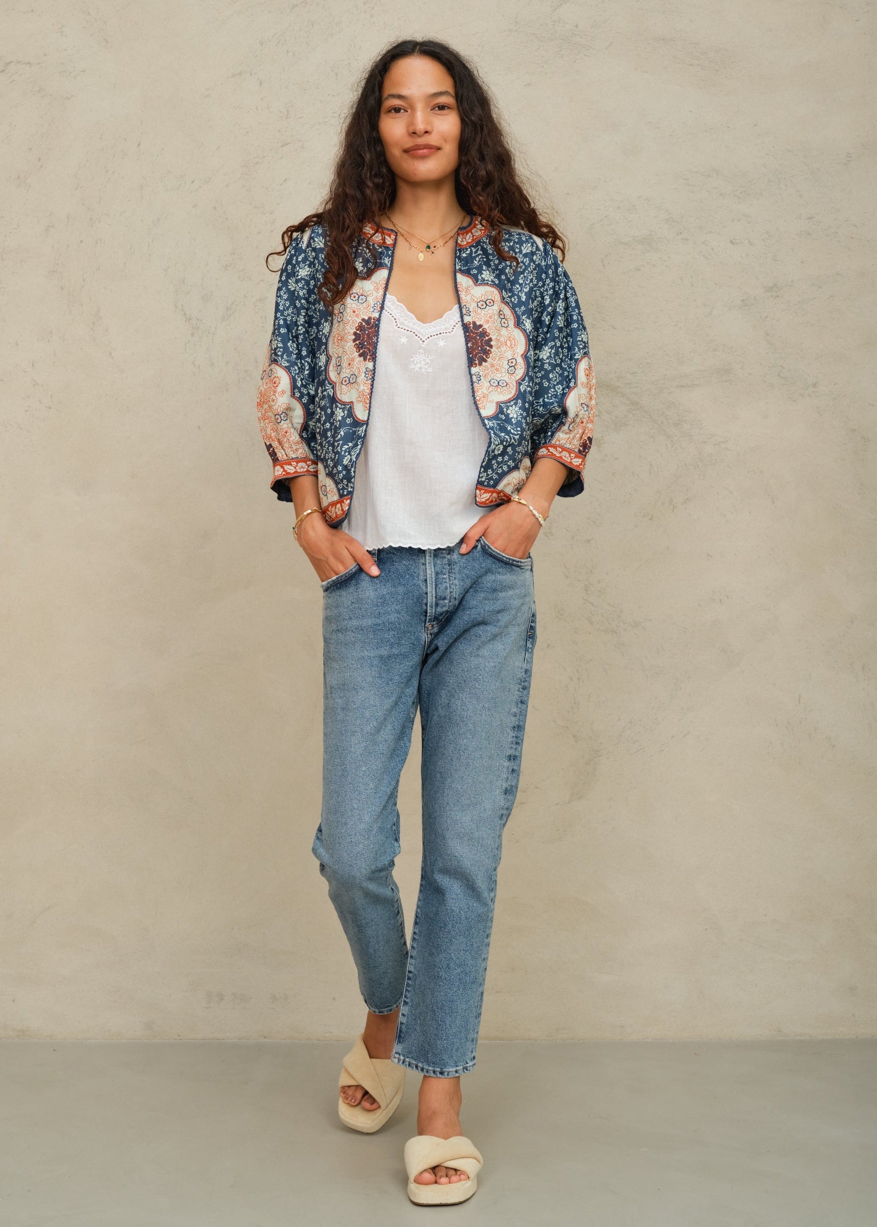 M.A.B.E Ursa Jacket - Indigo/Ecru