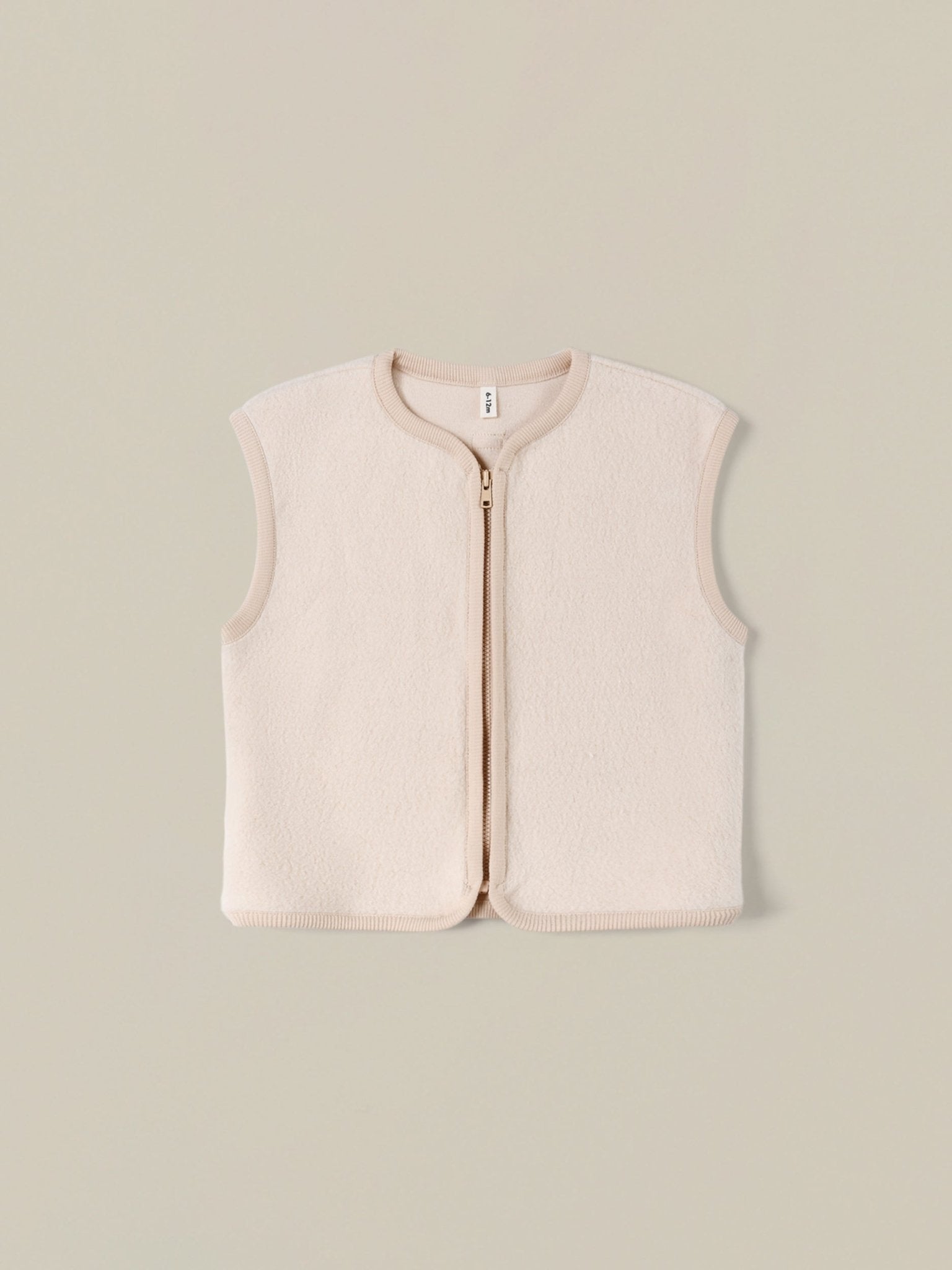 Organic Zoo Almond Fleece Vest Organic Zoo