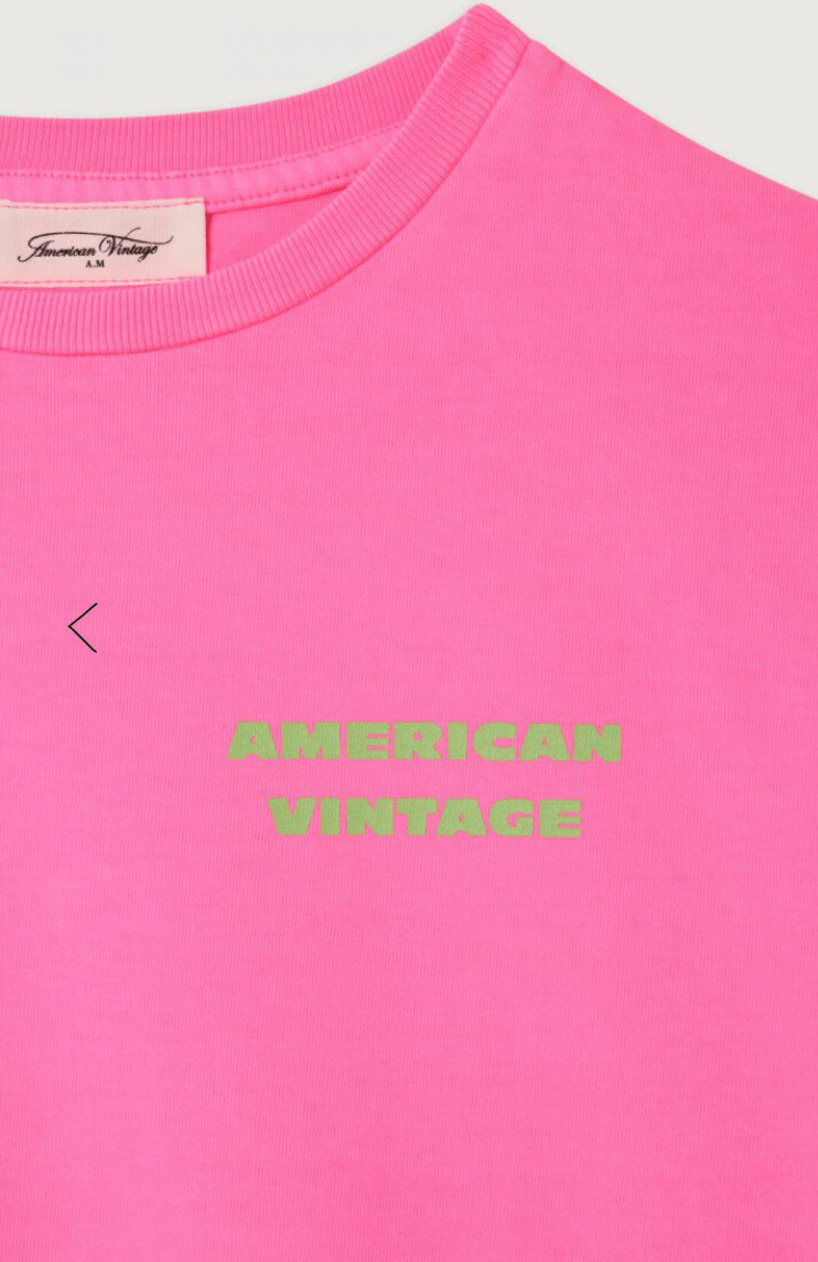 American Vintage Kid’s T-Shirt Fizvalley – Fluo Pink American Vintage