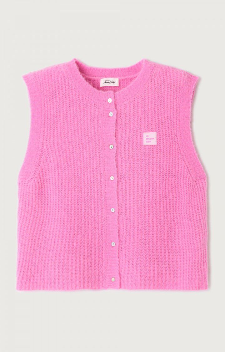 American Vintage Women’s Cardigan East – Bubble Pink Marled Mohair Vest American Vintage