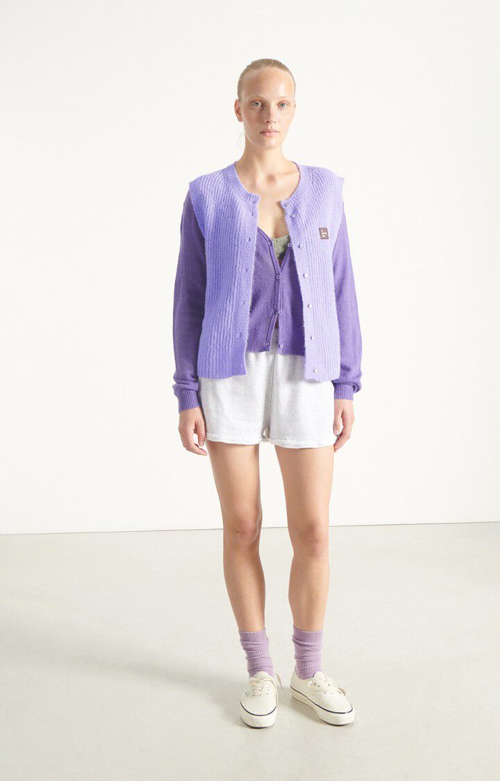 American Vintage Women’s Cardigan East – MELANGE PASTEL LAVENDER American Vintage