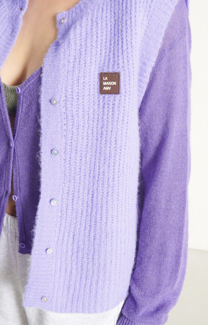 American Vintage Women’s Cardigan East – MELANGE PASTEL LAVENDER American Vintage
