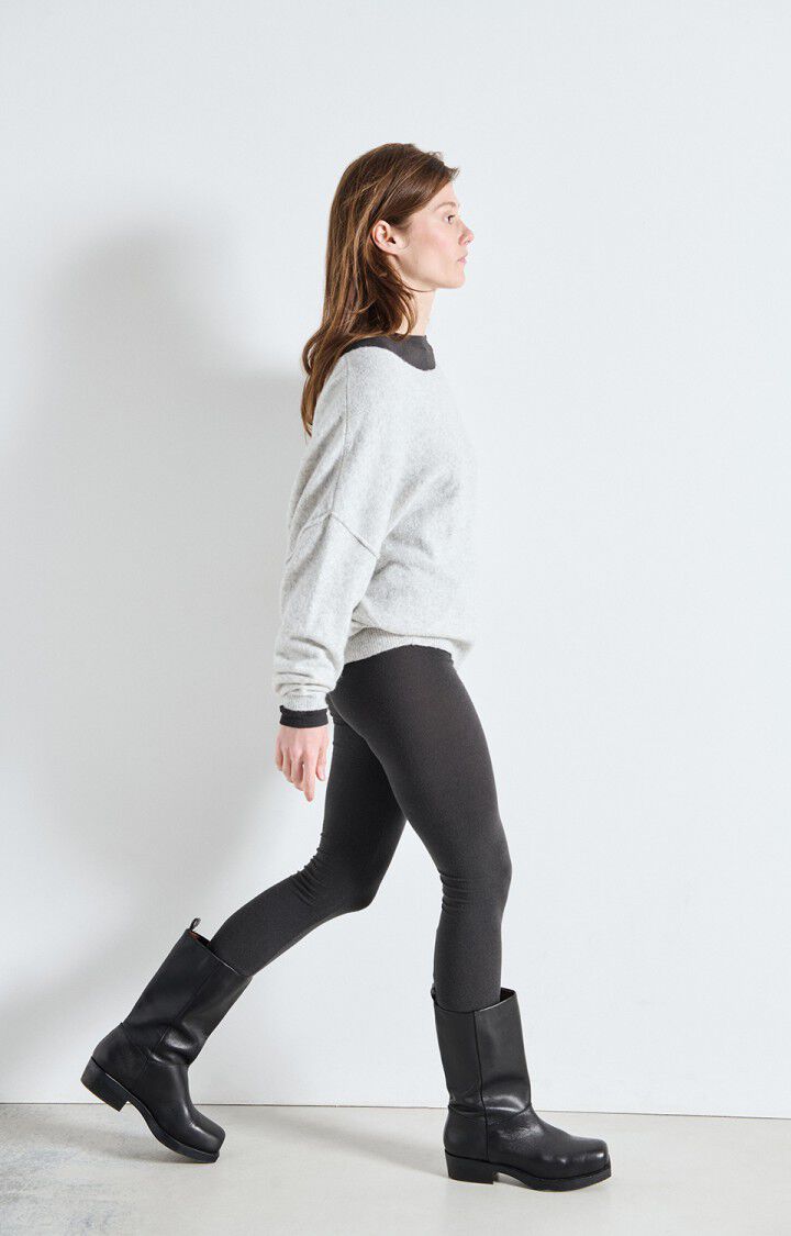 American Vintage Women’s Jumper Damsville – Heather Grey Fuzzy Knit Pullover American Vintage