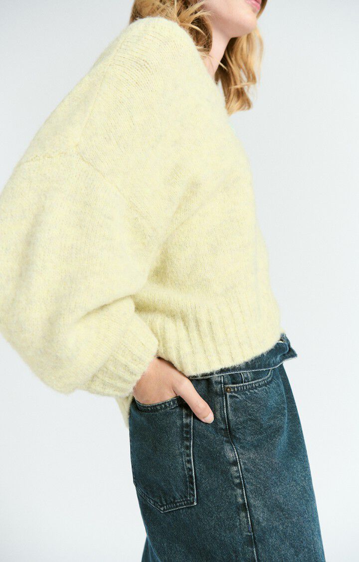 American Vintage Women’s Jumper East – Heather Chick Yellow Mohair Blend Sweater American Vintage
