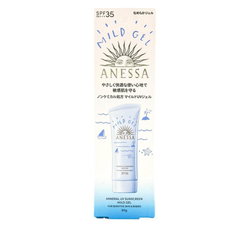 ANESSA Sunscreen Aqua Gel Additive - Free Sunscreen Gel SPF35 PA+++ 90g. enjoykidsus