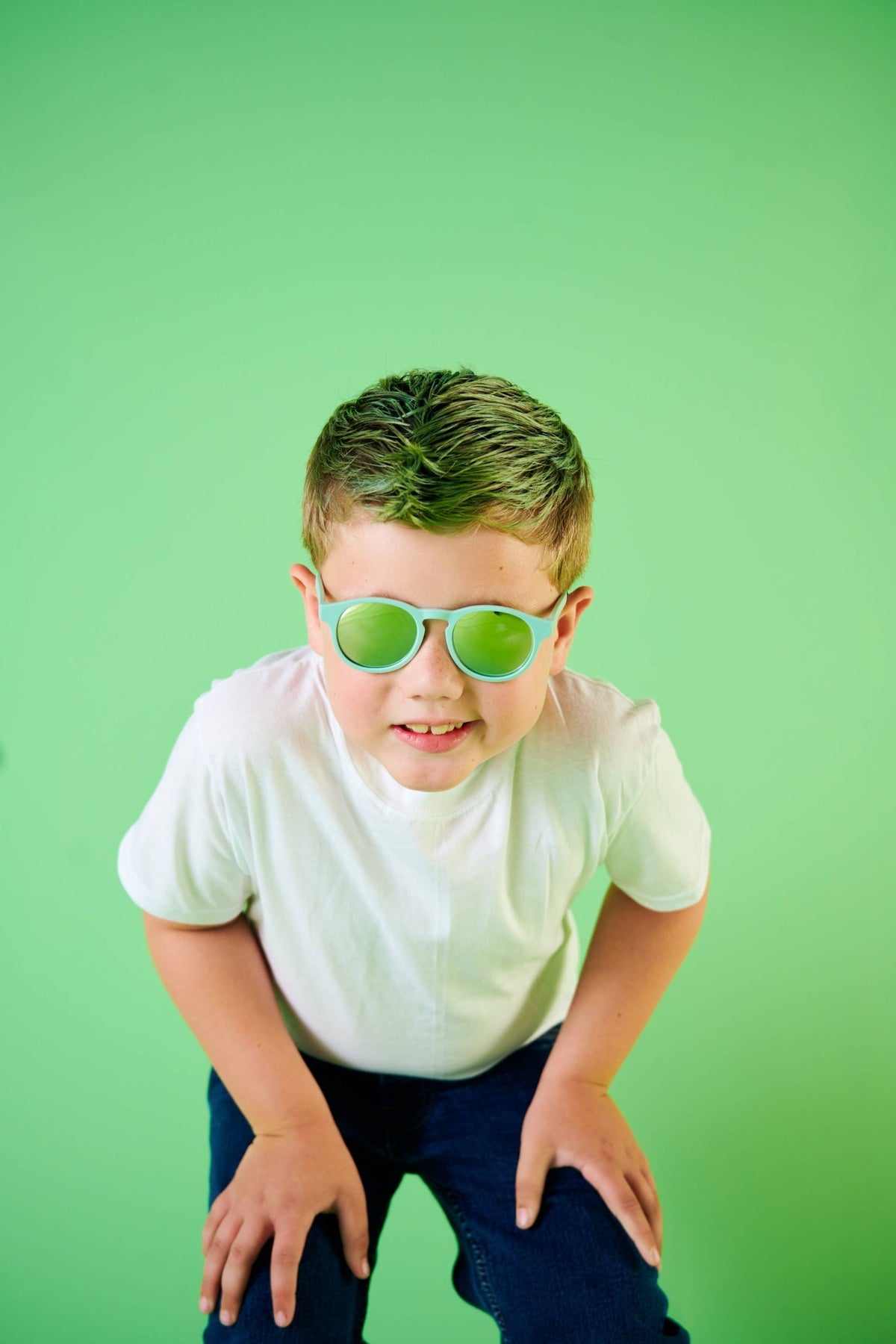 Babiators - Seafoam Blue Polarized Keyhole Sunglasses with Mirrored Lens Babiators