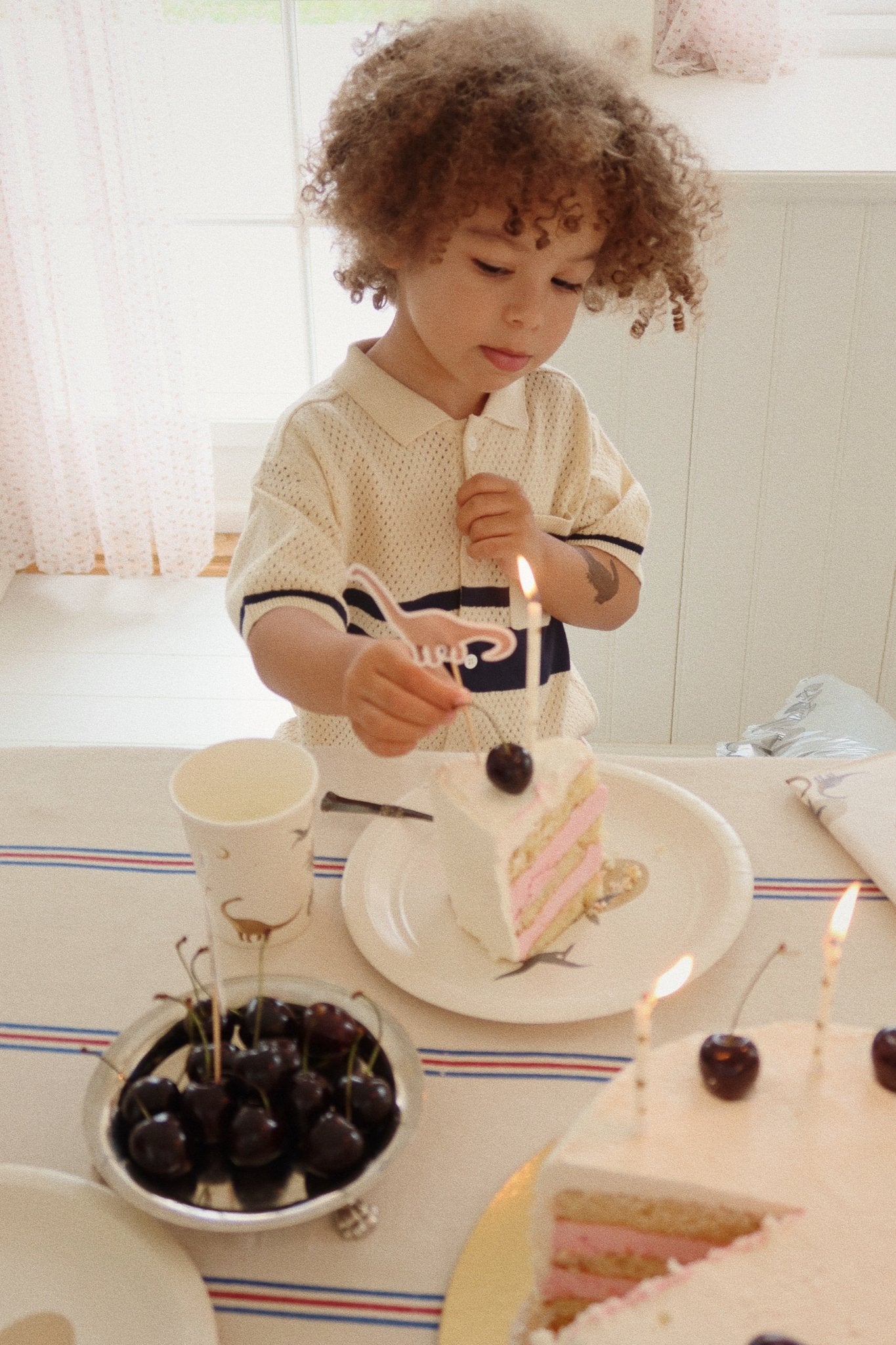 Konges Sløjd BIRTHDAY CANDLES PRINT - LEMON Konges Sløjd