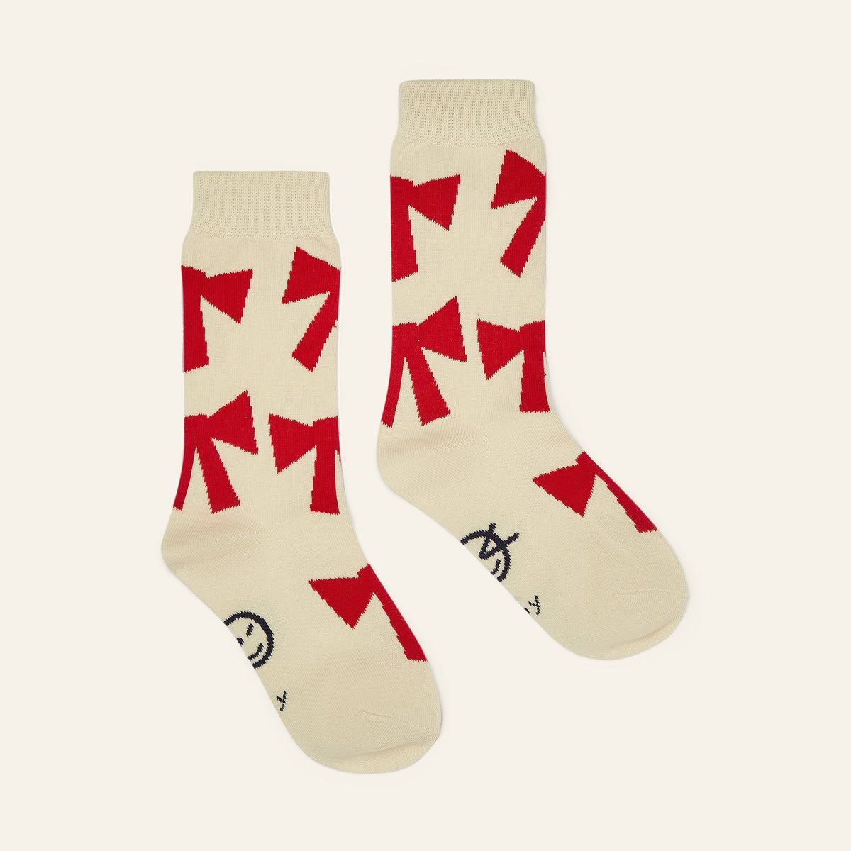 Bow Sock - Tide White / Red Wynken