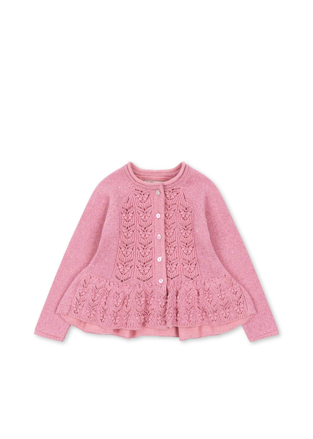 Konges Sløjd CABBY FRILL CARDIGAN - powder pink Konges Sløjd