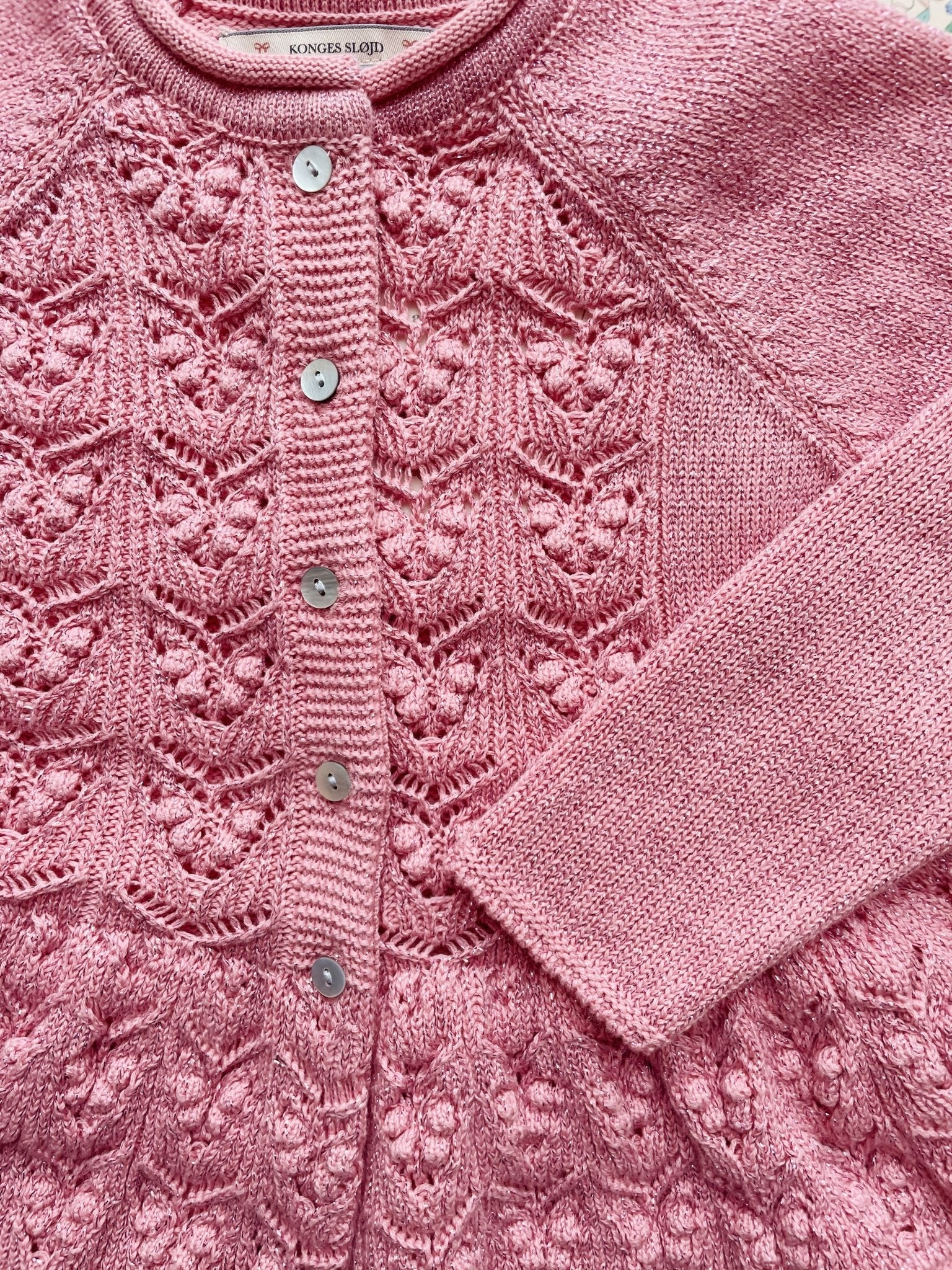 Konges Sløjd CABBY FRILL CARDIGAN - powder pink Konges Sløjd