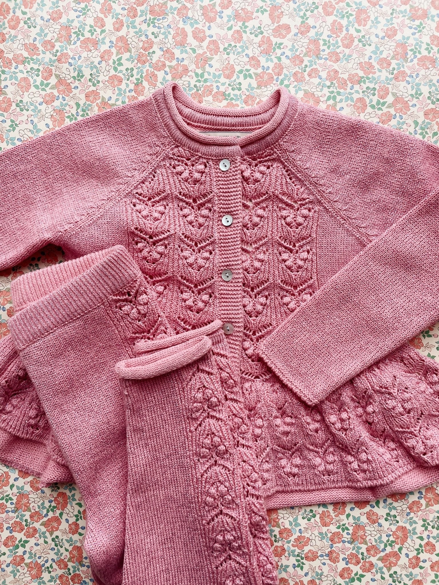 Konges Sløjd CABBY FRILL CARDIGAN - powder pink Konges Sløjd