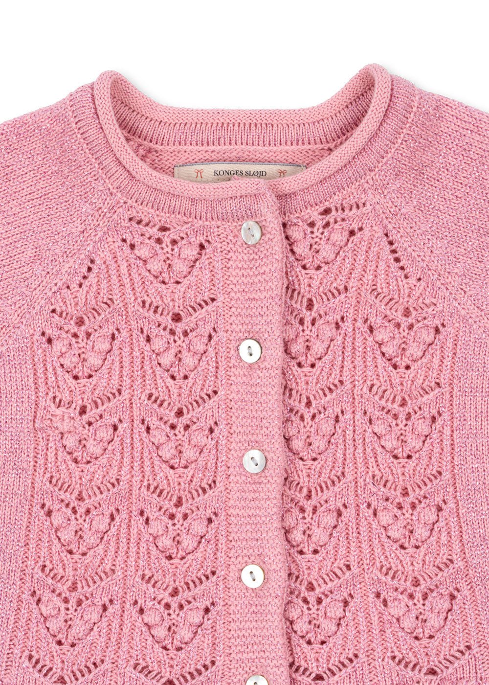Konges Sløjd CABBY FRILL CARDIGAN - powder pink Konges Sløjd
