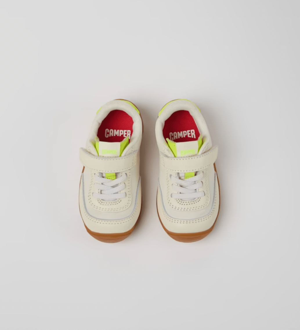 Camper Dadda White Multicolor Textile and Leather Sneakers for Kids camper