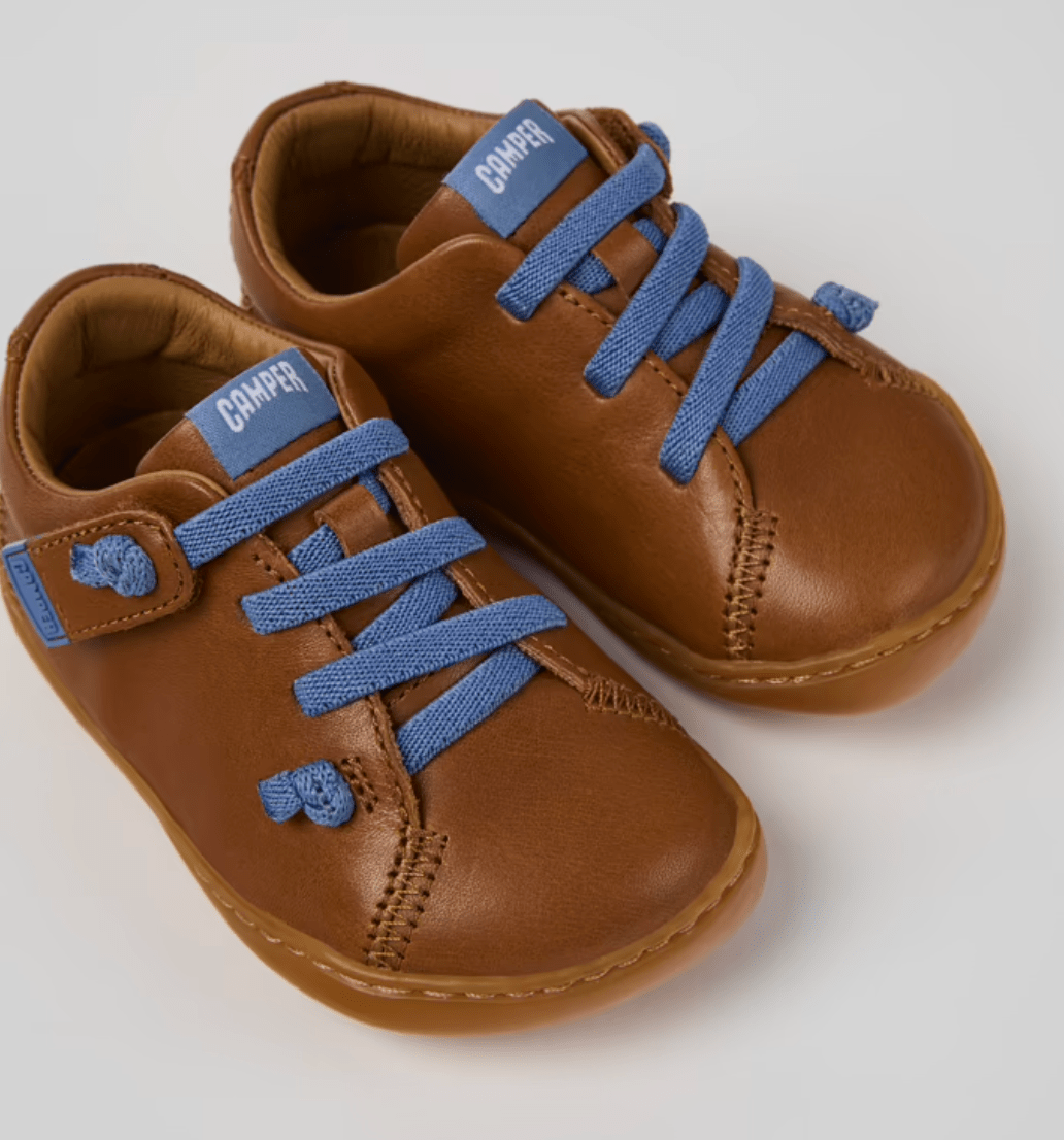 Camper Peu Brown Leather Shoes for Kids. camper