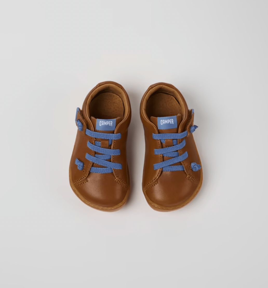 Camper Peu Brown Leather Shoes for Kids. camper