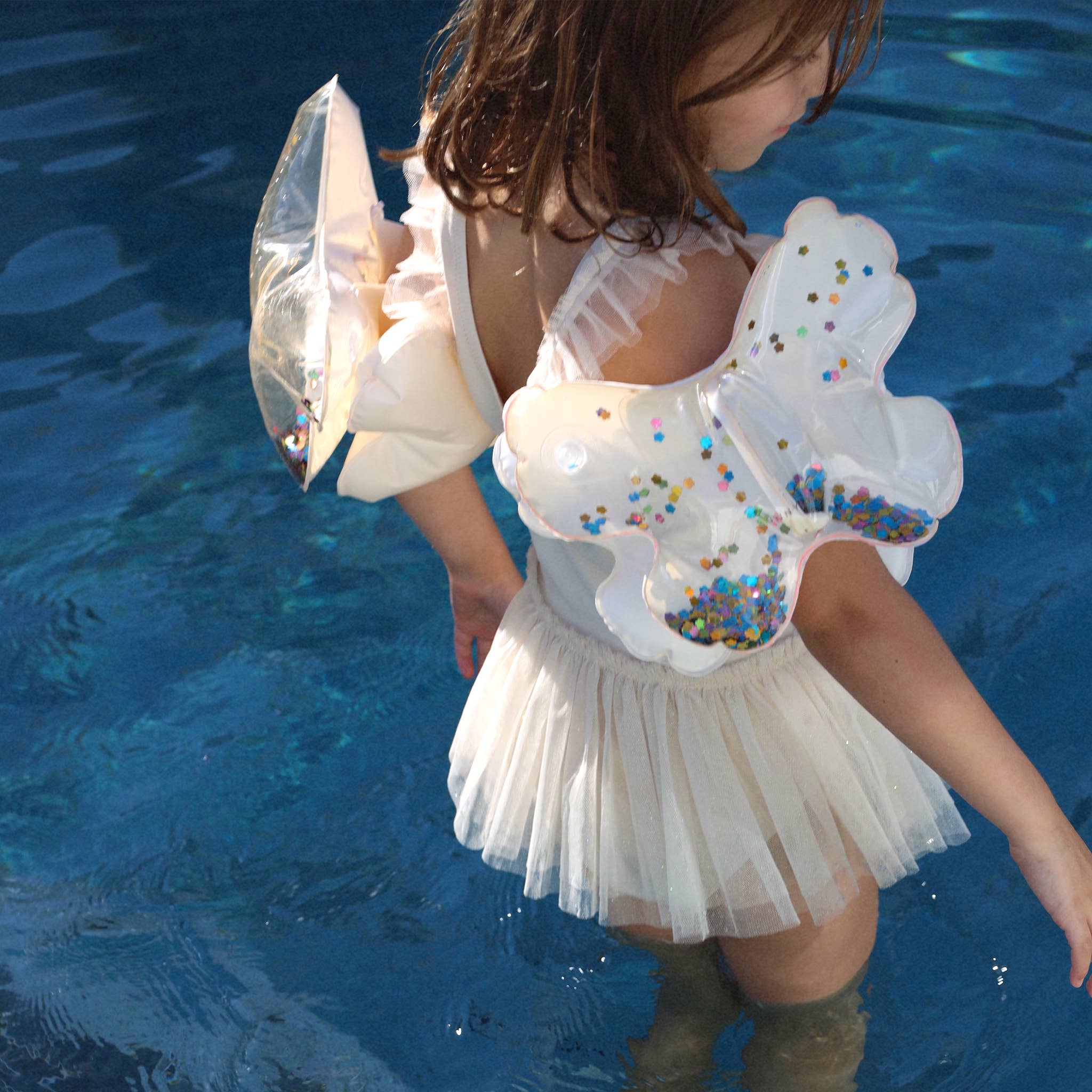 Sunnylife Kids Inflatable Arm Bands – Cotton Candy Glitter