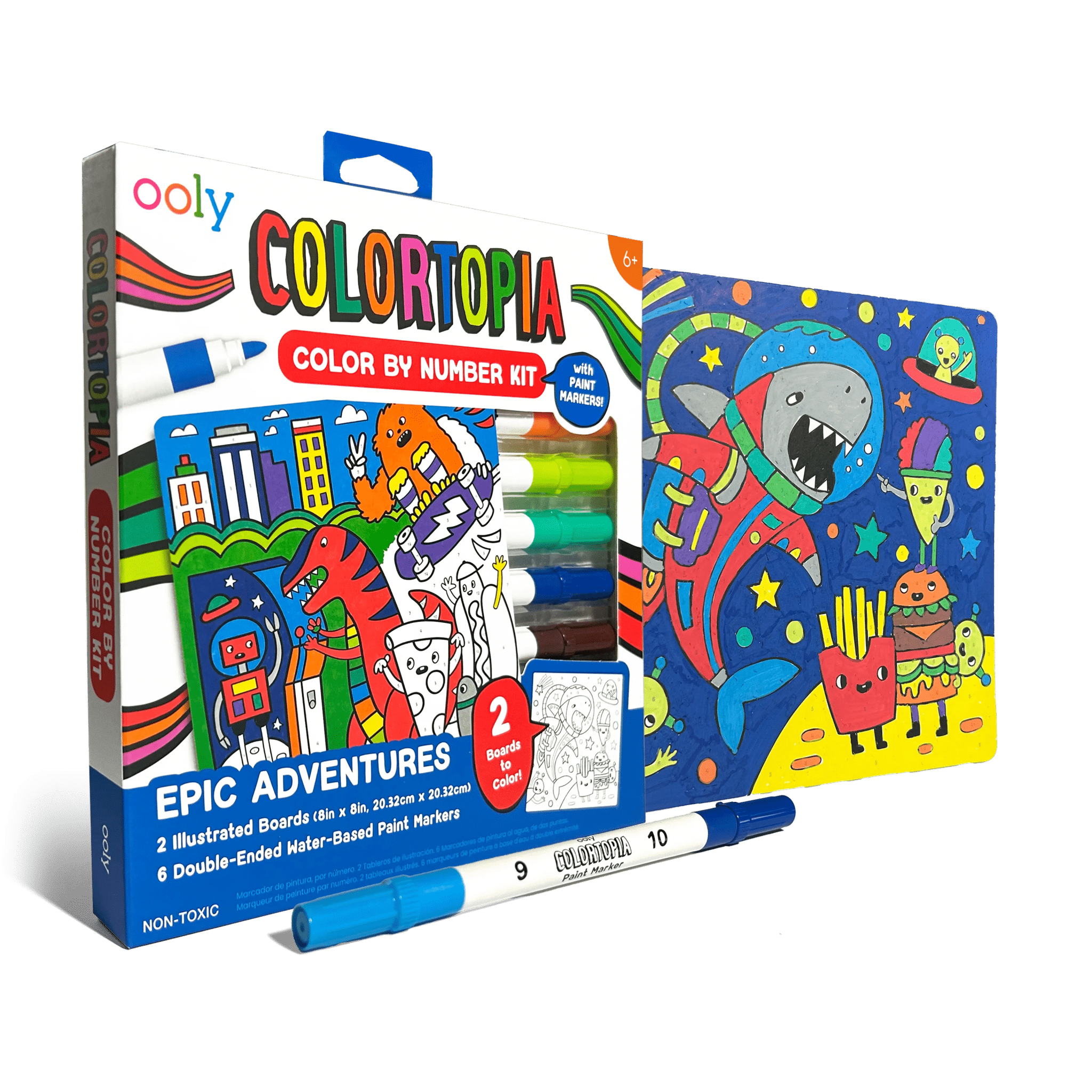 Colortopia Color By Number Paint Marker Kit - Epic Adventures OOLY