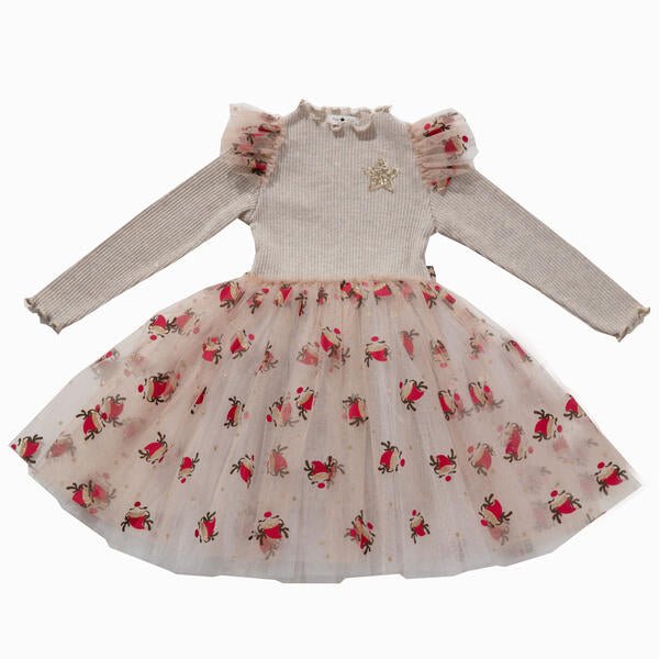 Petite Hailey Deer Frill Tutu Dress - Gold Petite Hailey
