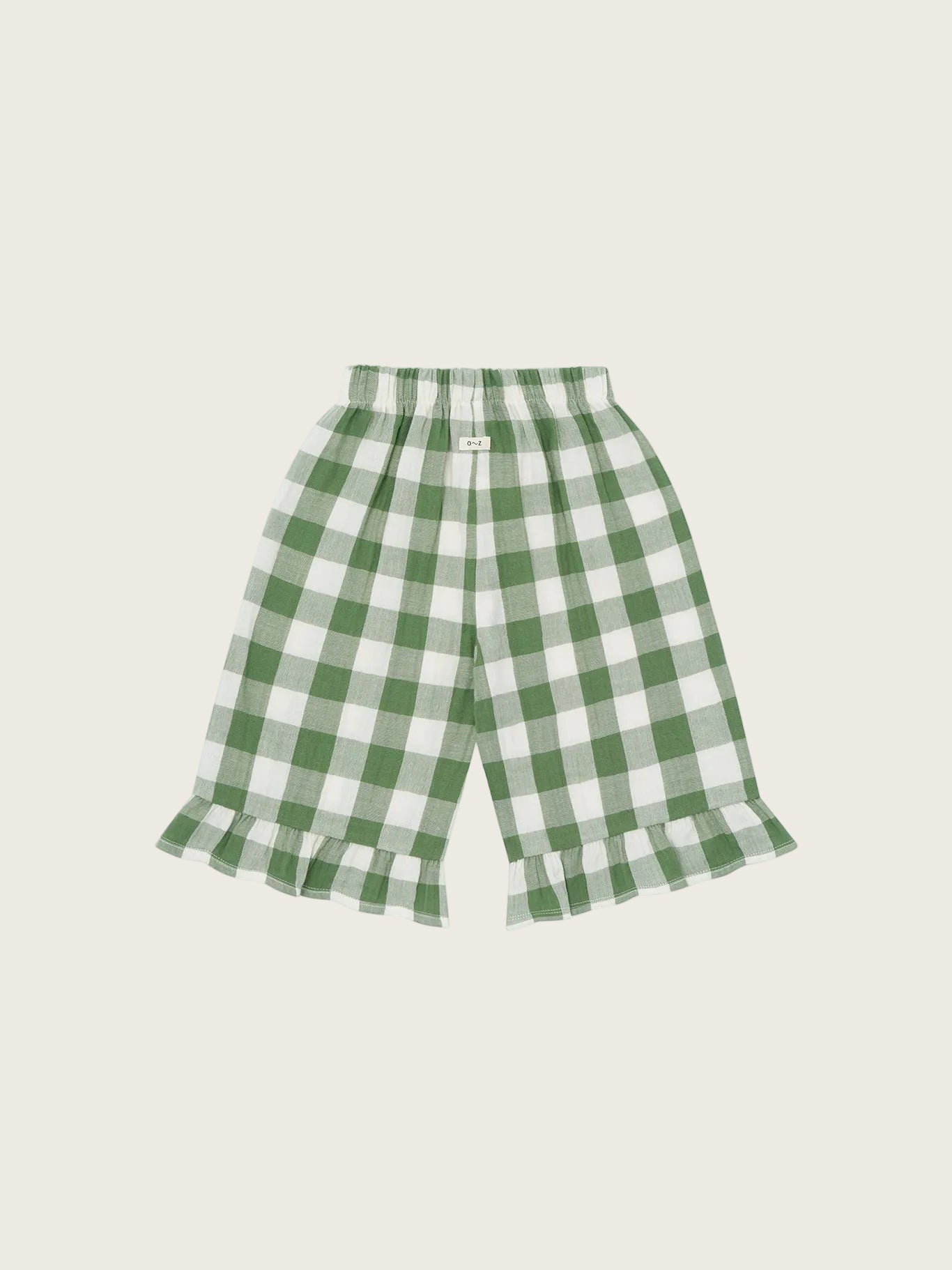 Dill Gingham Frill Culottes Organic Zoo