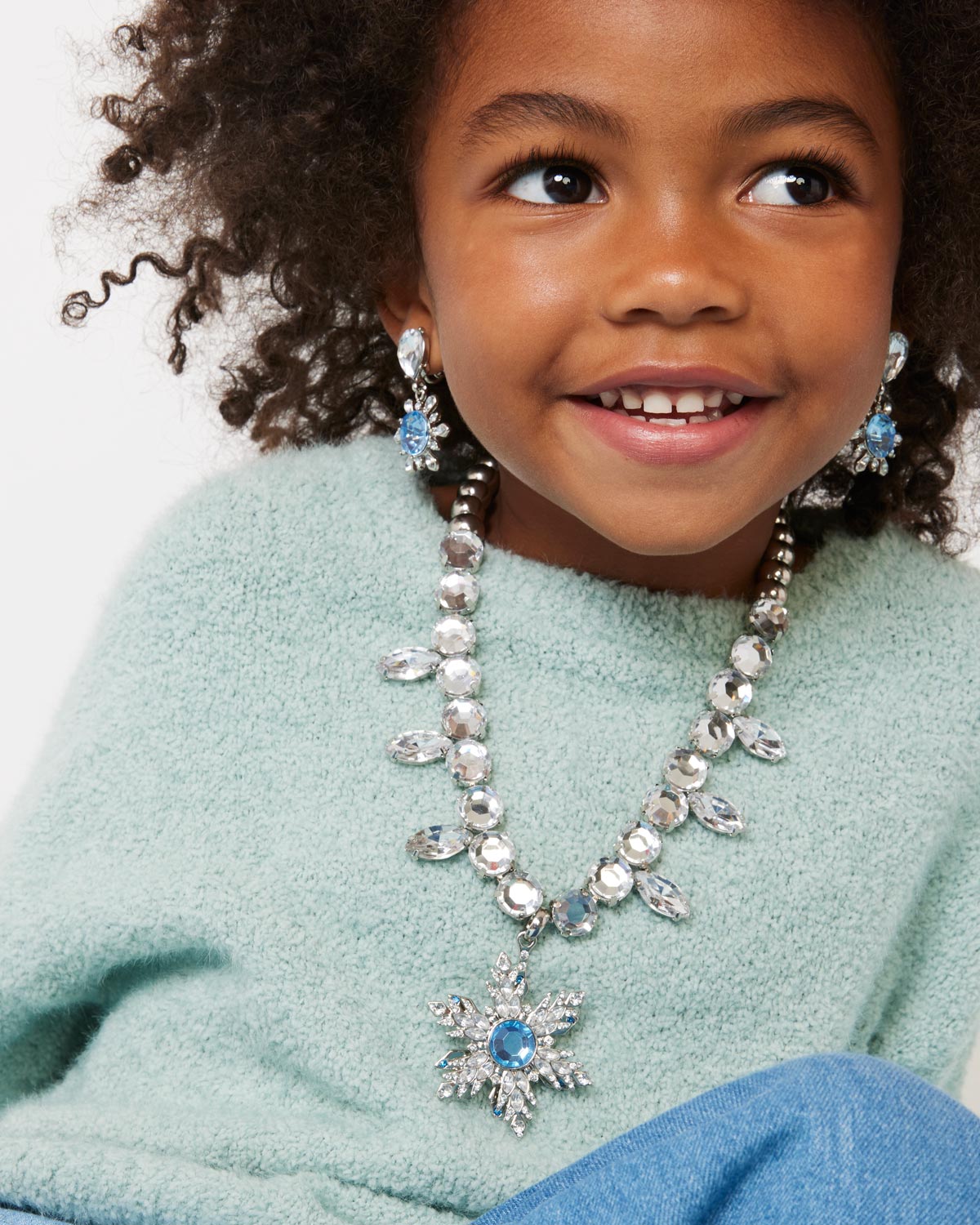 Disney Frozen Elsa Spinning Snowflake Necklace Super Smalls - enjoykidsus