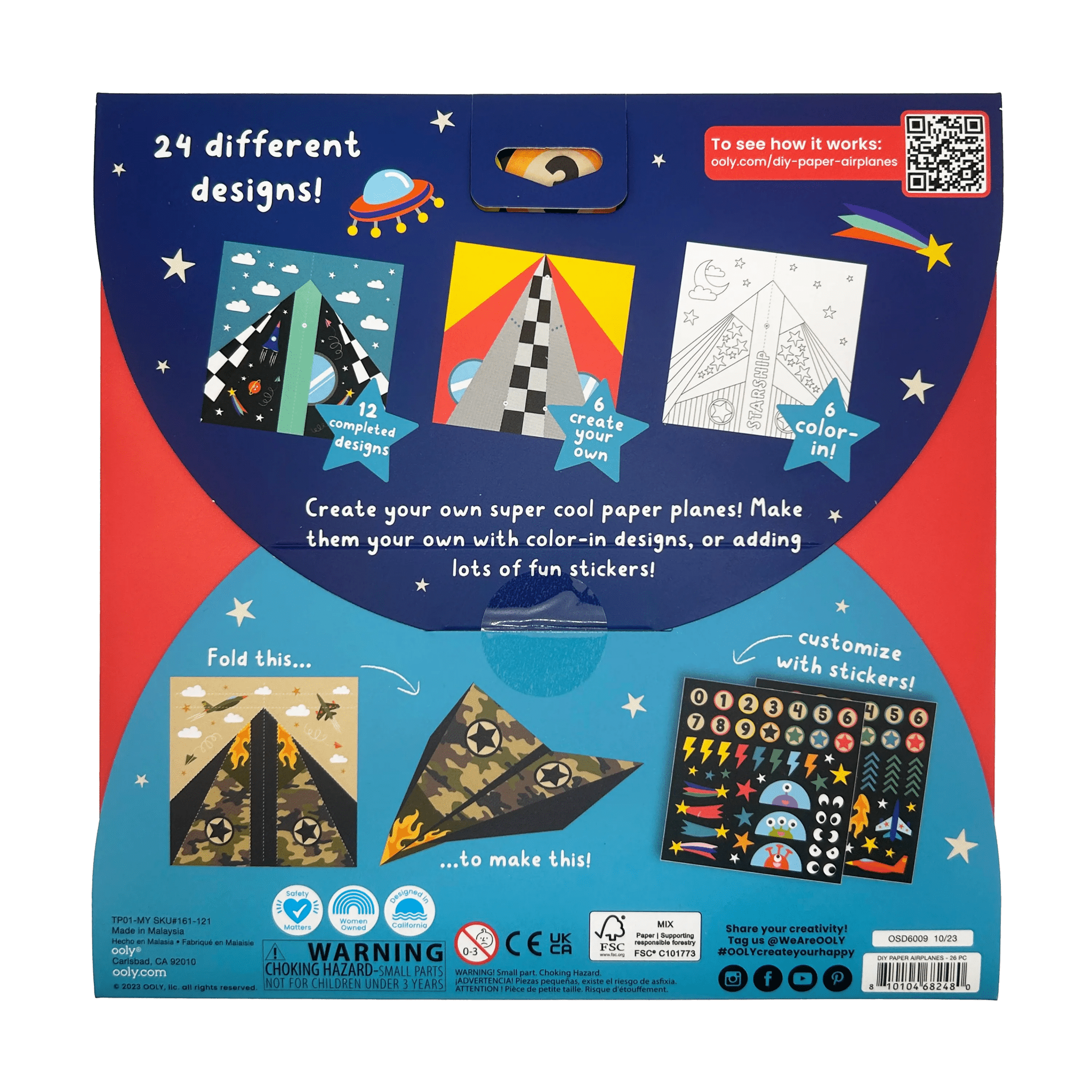 DIY Paper Airplanes Activity Kit OOLY