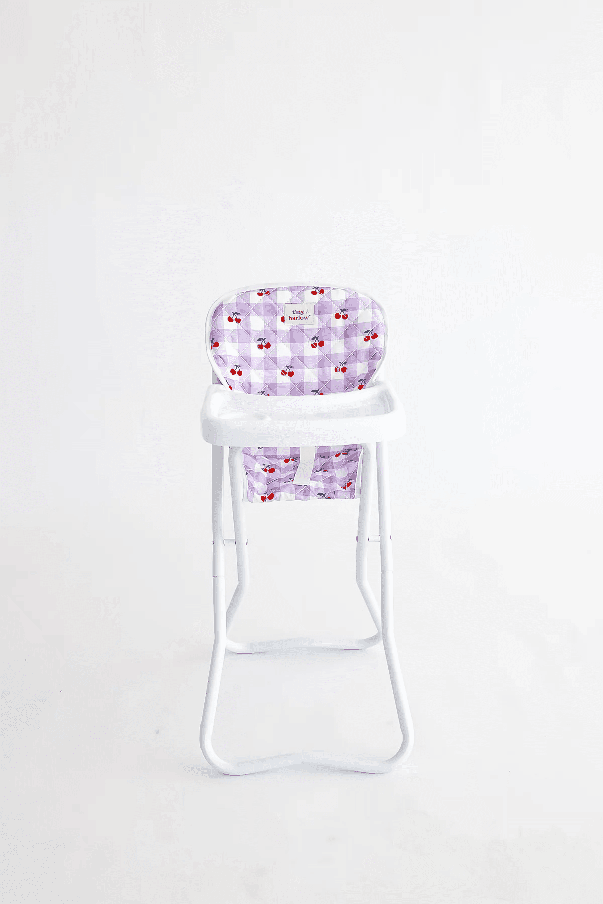 Doll High Chair - Cherry Gingham - Tiny Harlow Shine on me Distribution