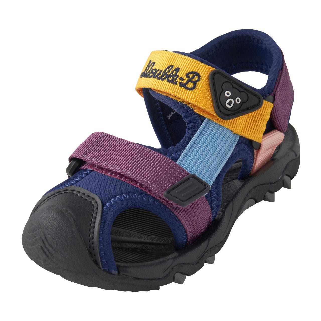Double - B Bear Scout Sandals for Kids - Purple/yellow MIKI HOUSE