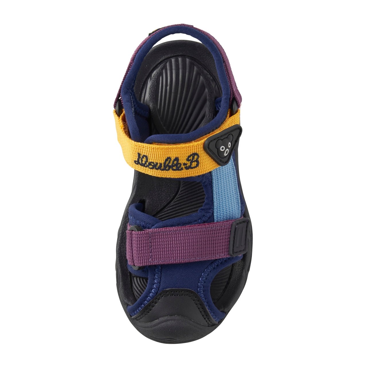 Double - B Bear Scout Sandals for Kids - Purple/yellow MIKI HOUSE
