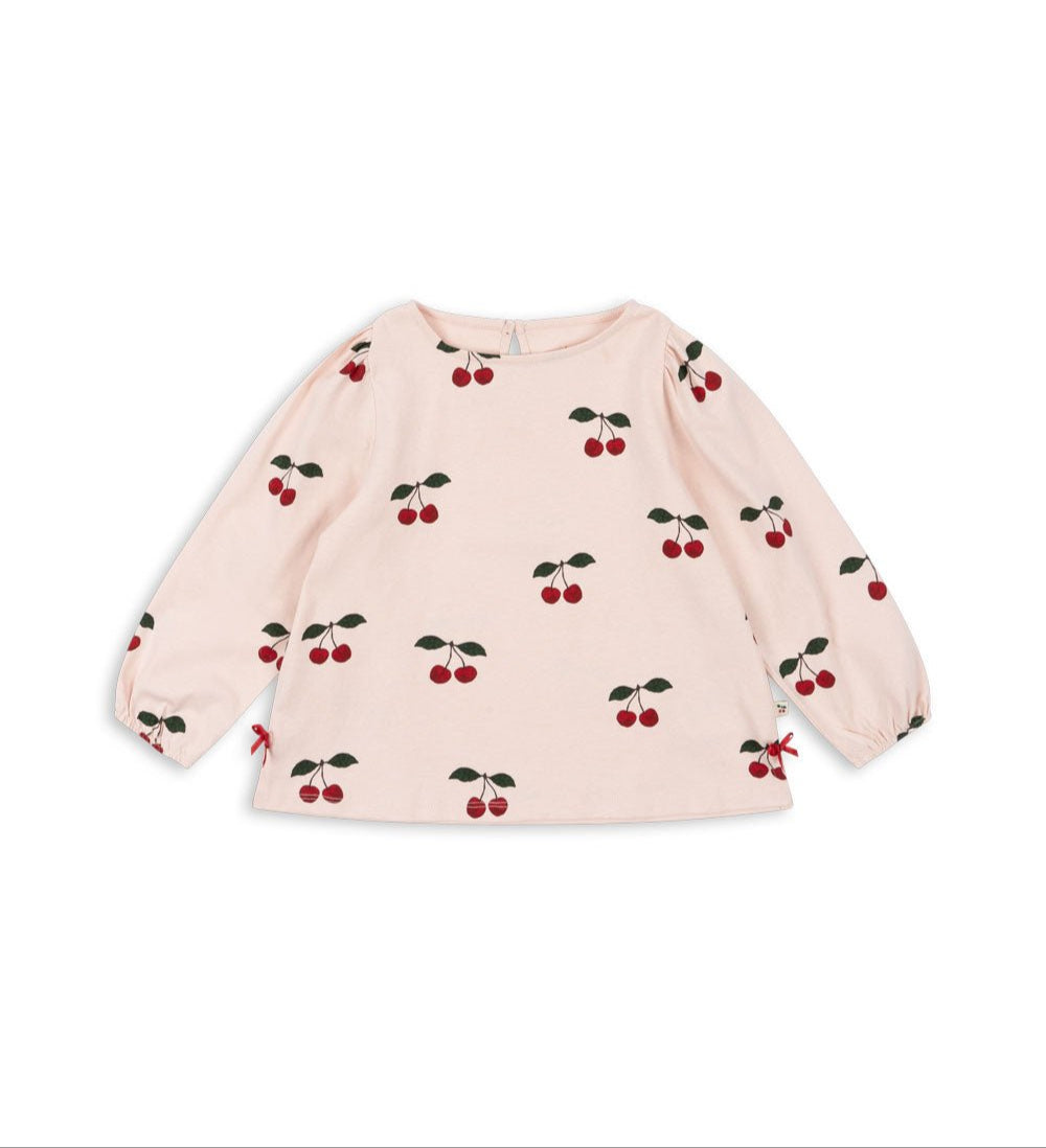 DREY SLIT TEE GOTS - MA GRANDE CERISE PEONY Konges Sløjd - enjoykidsus