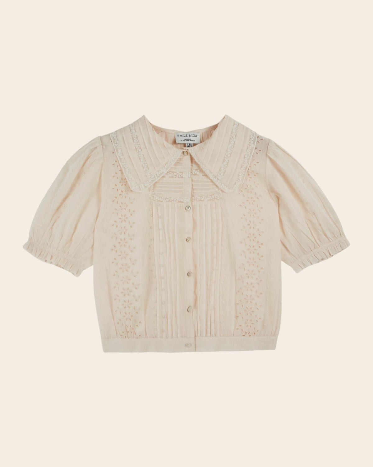 Emile et Ida Blouse - Brodé dentelle crème Emile et Ida