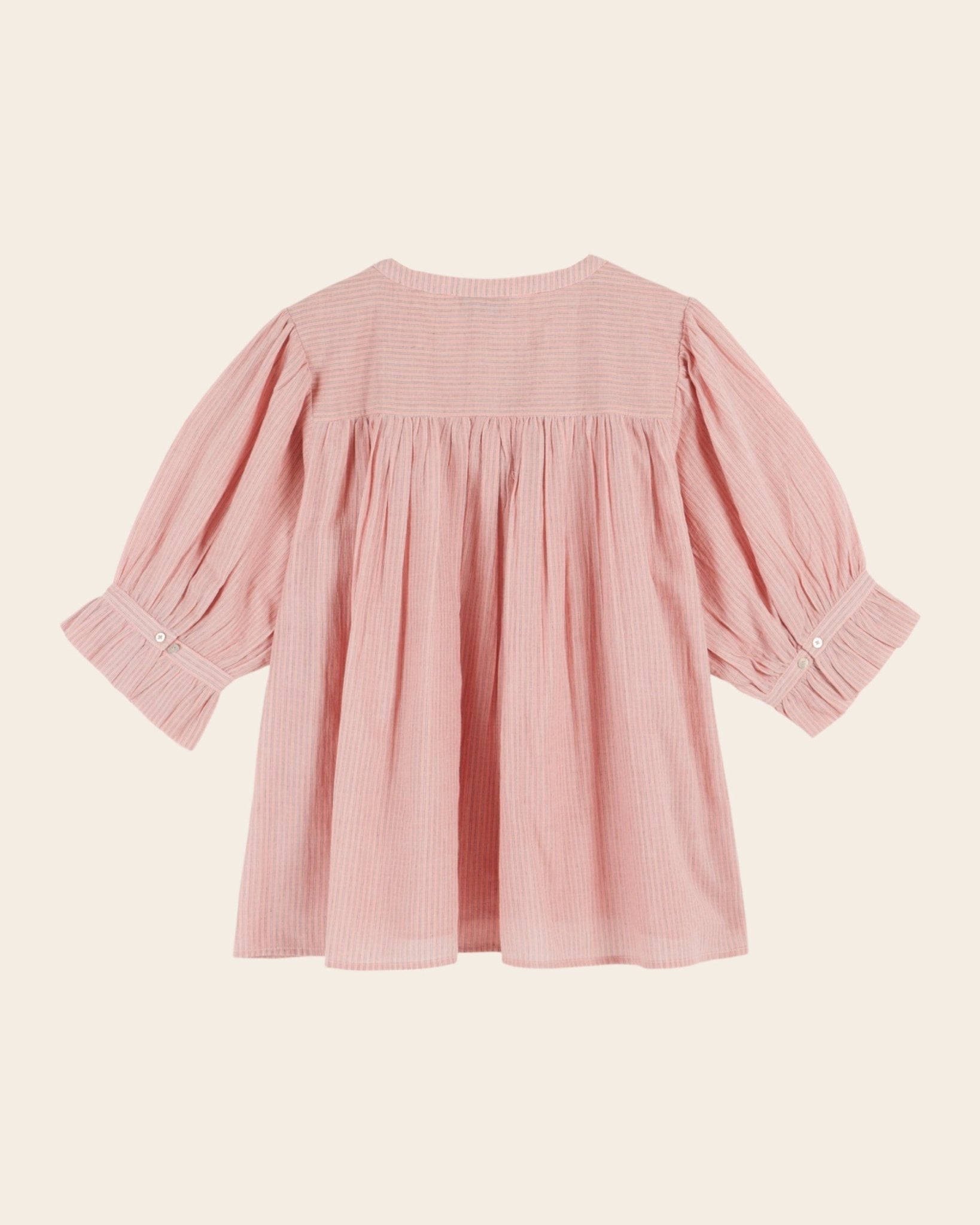 Emile et Ida Blouse - Khadi rayé rose Emile et Ida