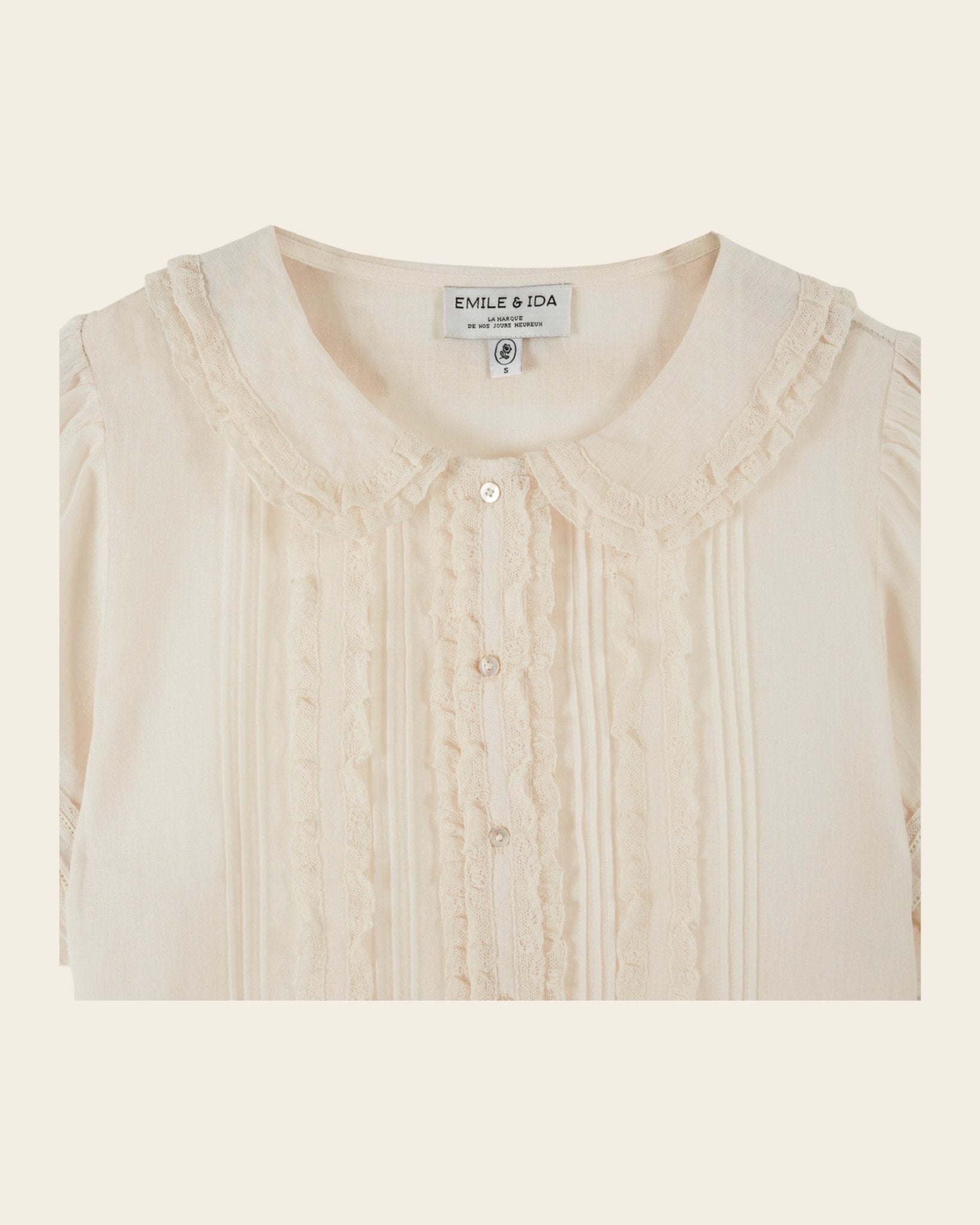 Emile et Ida Blouse - Vintage dentelle crème Emile et Ida