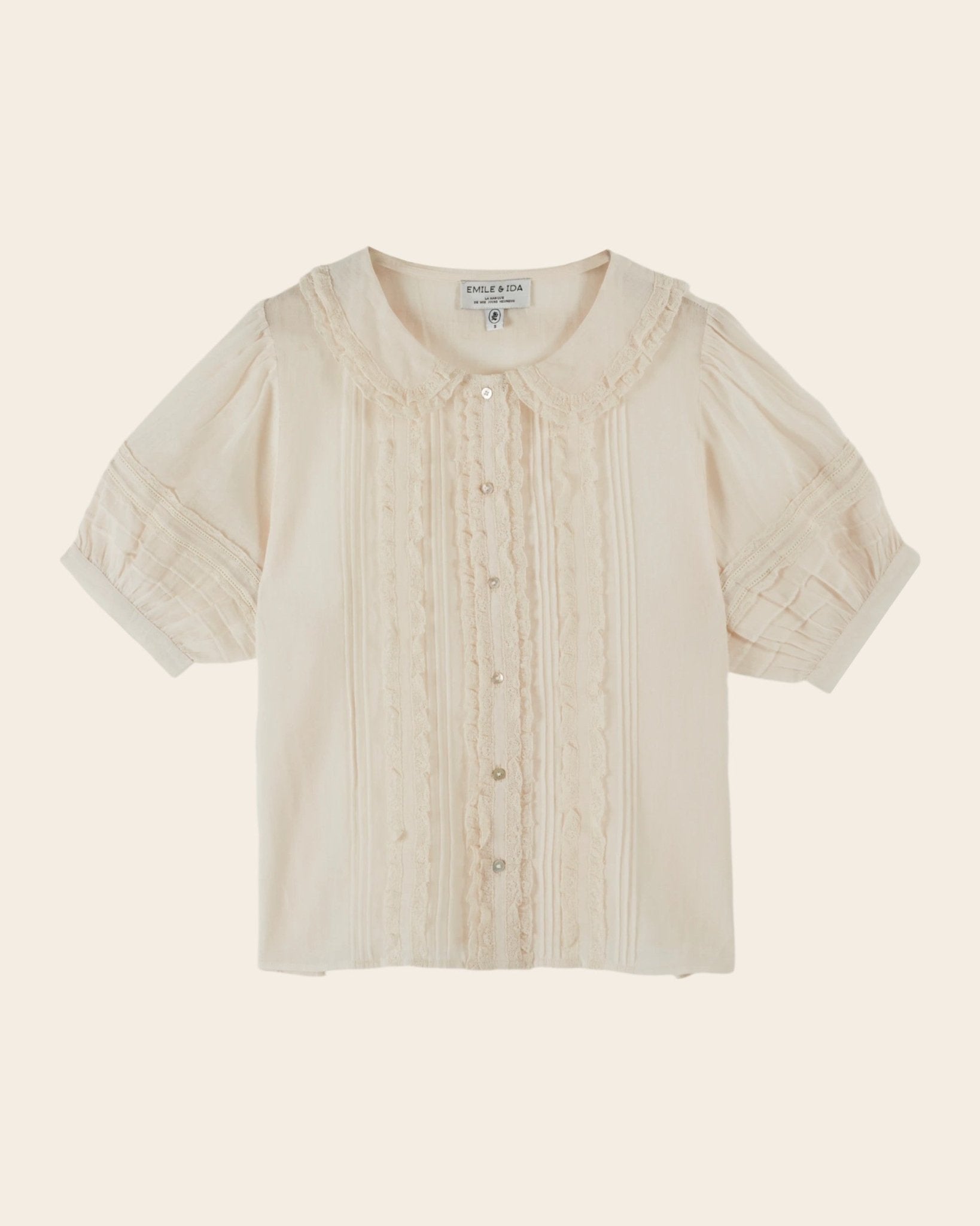 Emile et Ida Blouse - Vintage dentelle crème Emile et Ida