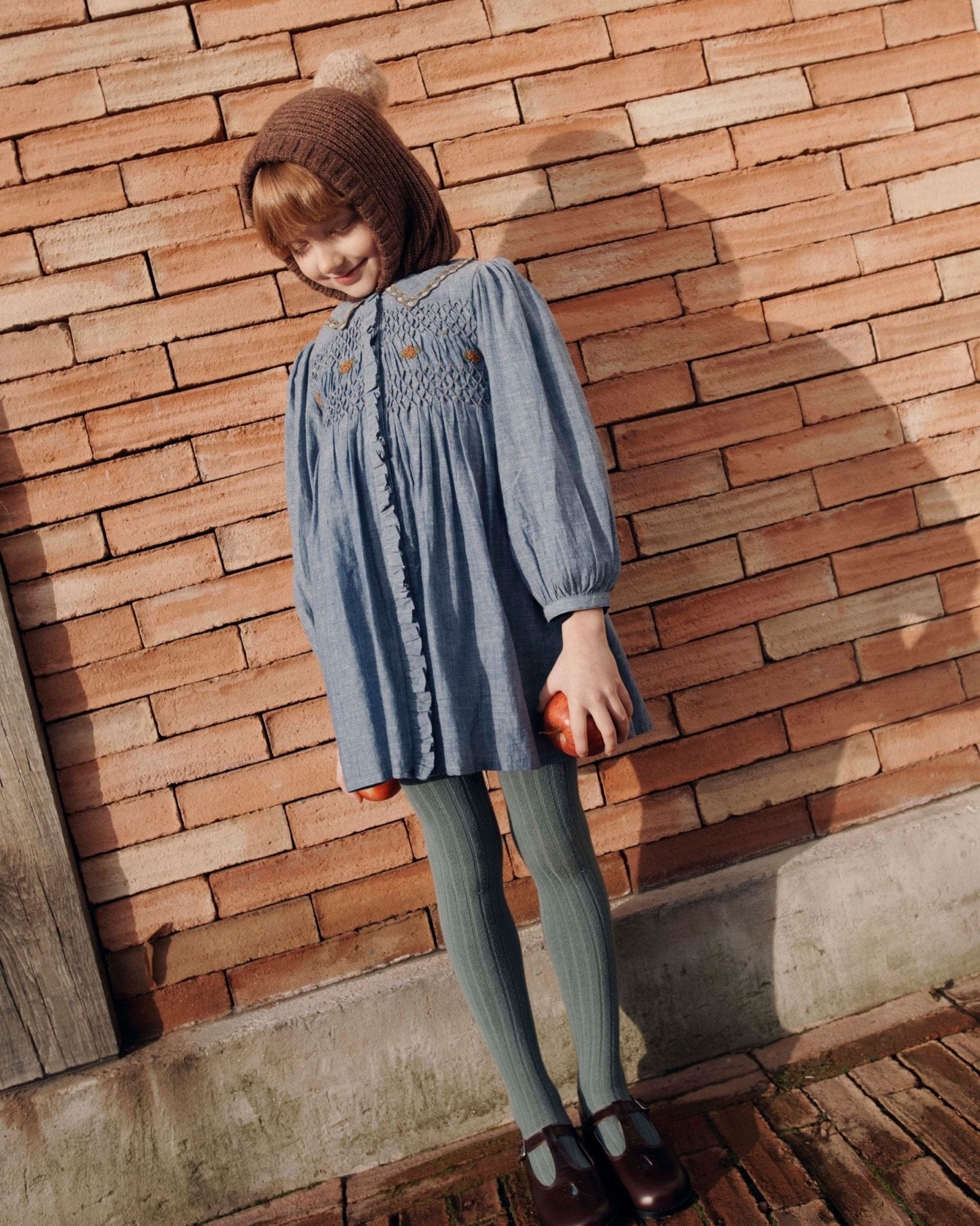 Emile et Ida Cagoule Pompom – Marron Emile et ida