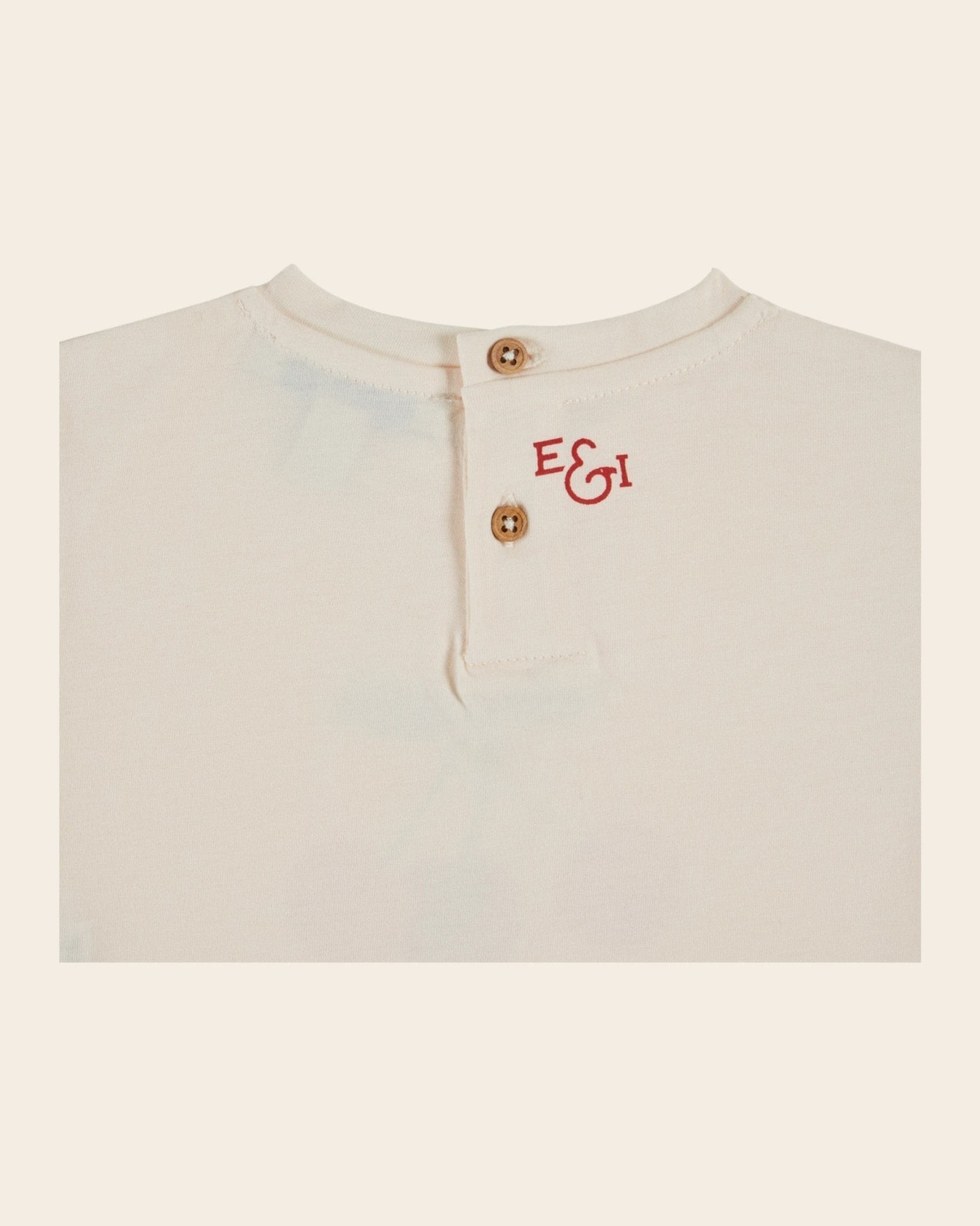Emile et Ida Cherry Print Cream T-Shirt – Organic Cotton Girls Tee Emile et ida