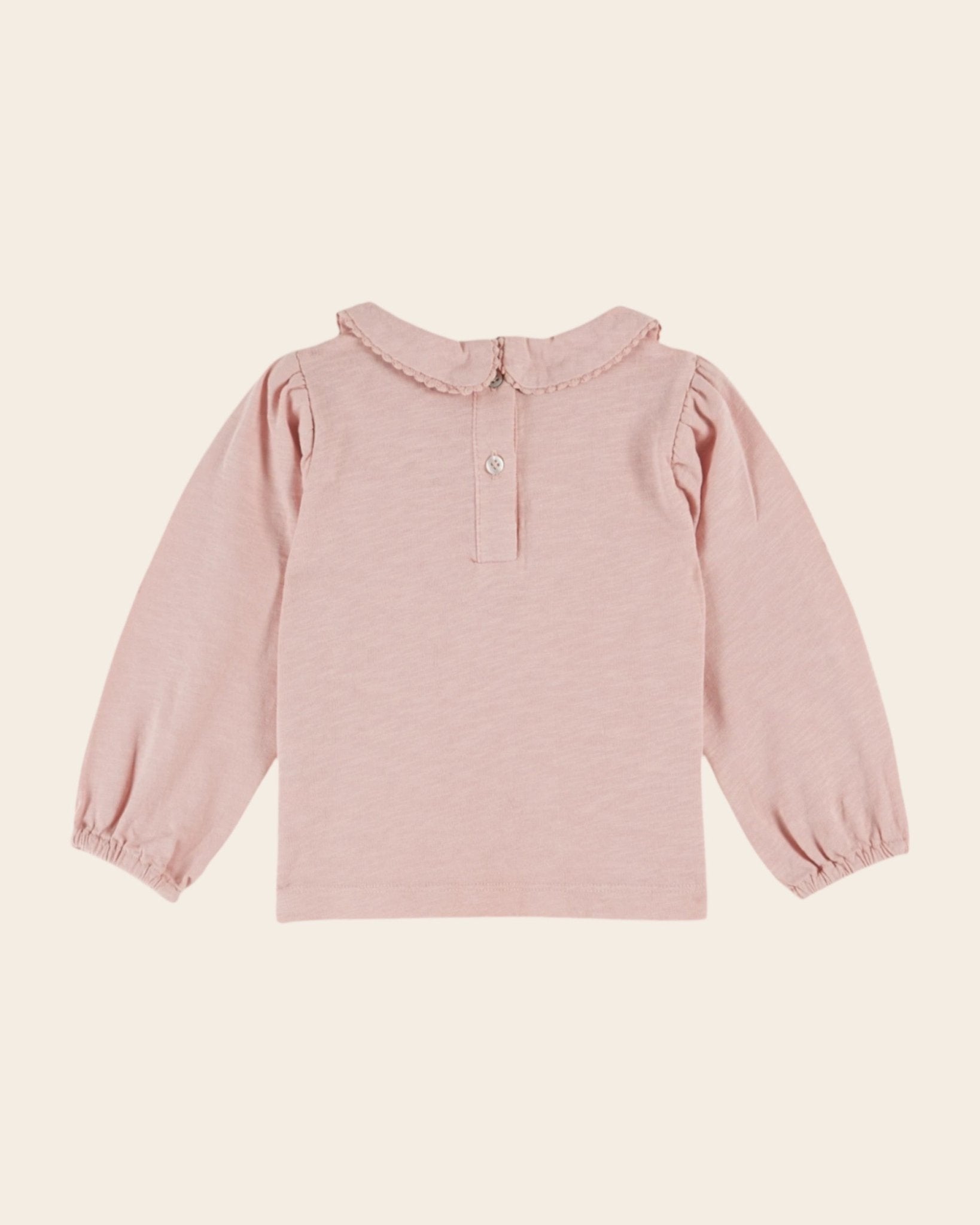 Emile et Ida peony Organic Cotton Bow - Neck T-Shirt Emile et ida