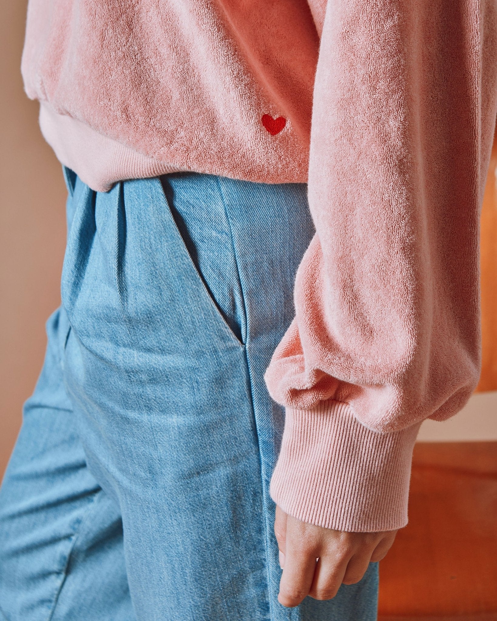 Emile et Ida Pink Terry Sweatshirt – Oversized Fit Inarbel Sa