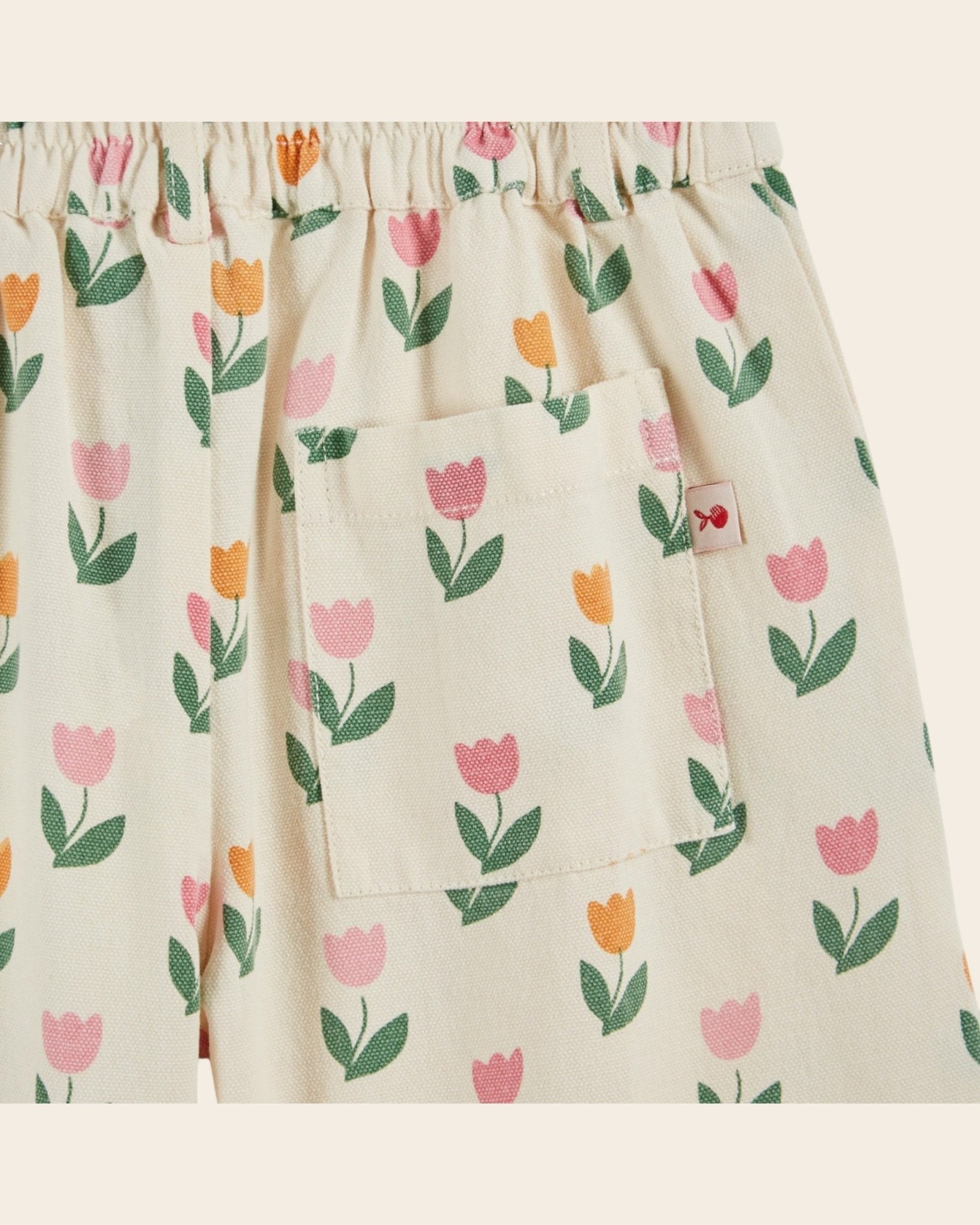 Emile et Ida Tulip Print Wide Leg Pants – Girls Cotton Trousers Emile et ida