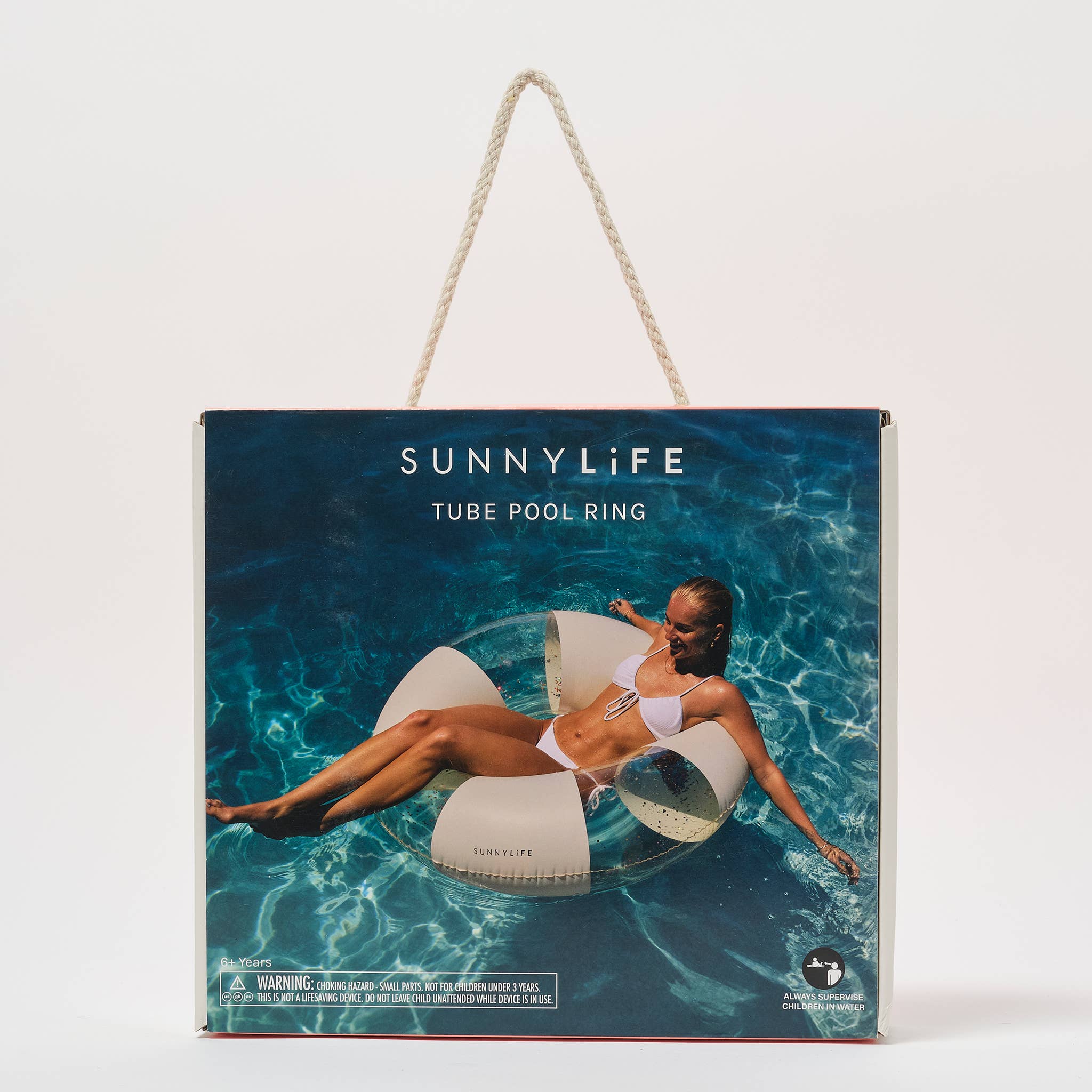 Sunnylife Tube Pool Ring – Cotton Candy Glitter