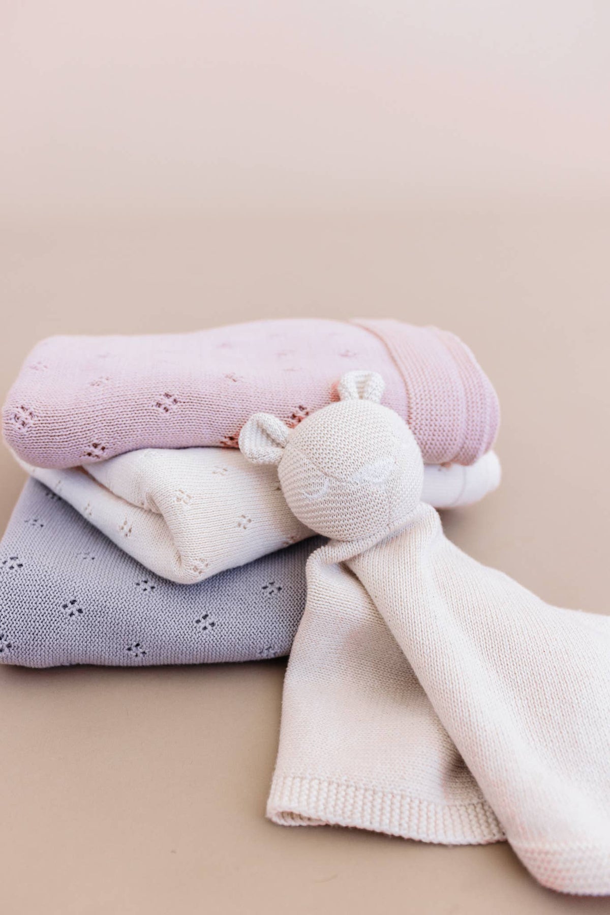 The Blueberry Hill Heirloom Pique Organic Baby Blanket – Blush
