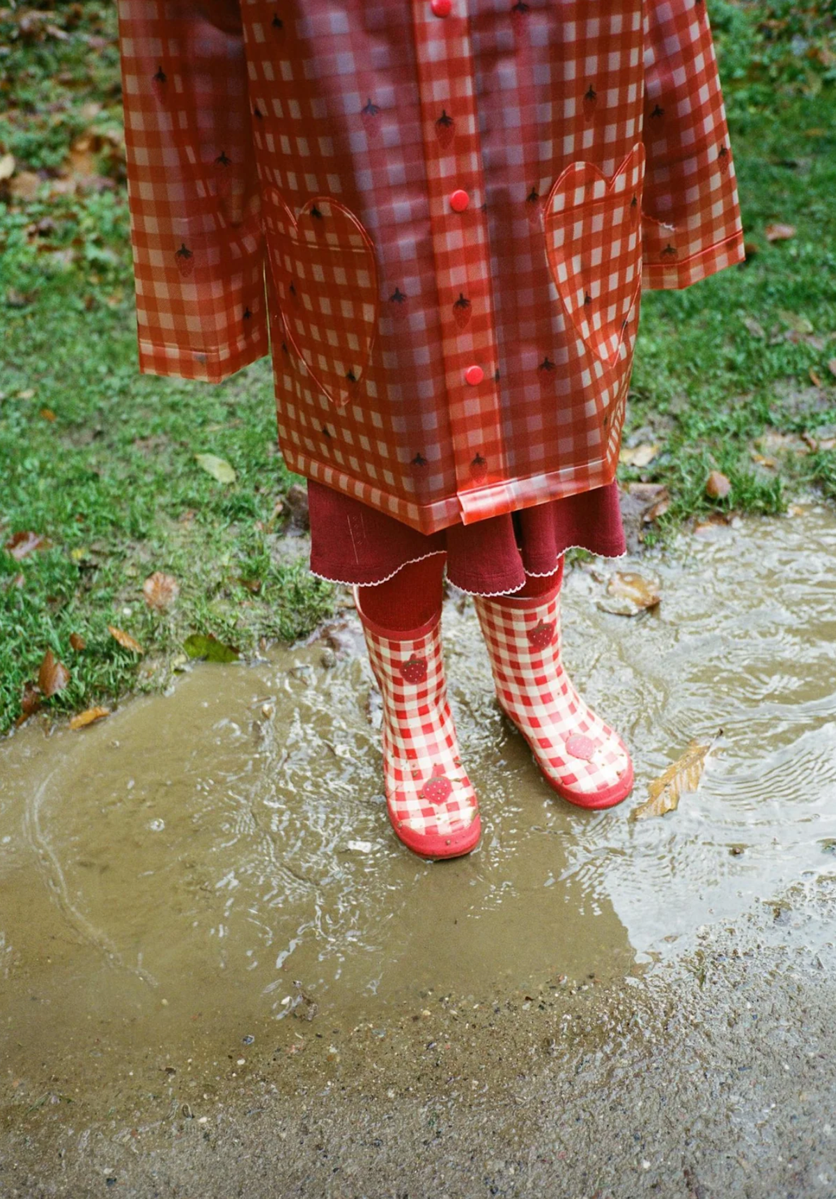 Flöss Misty Rain Boots - Berry Gingham Flöss