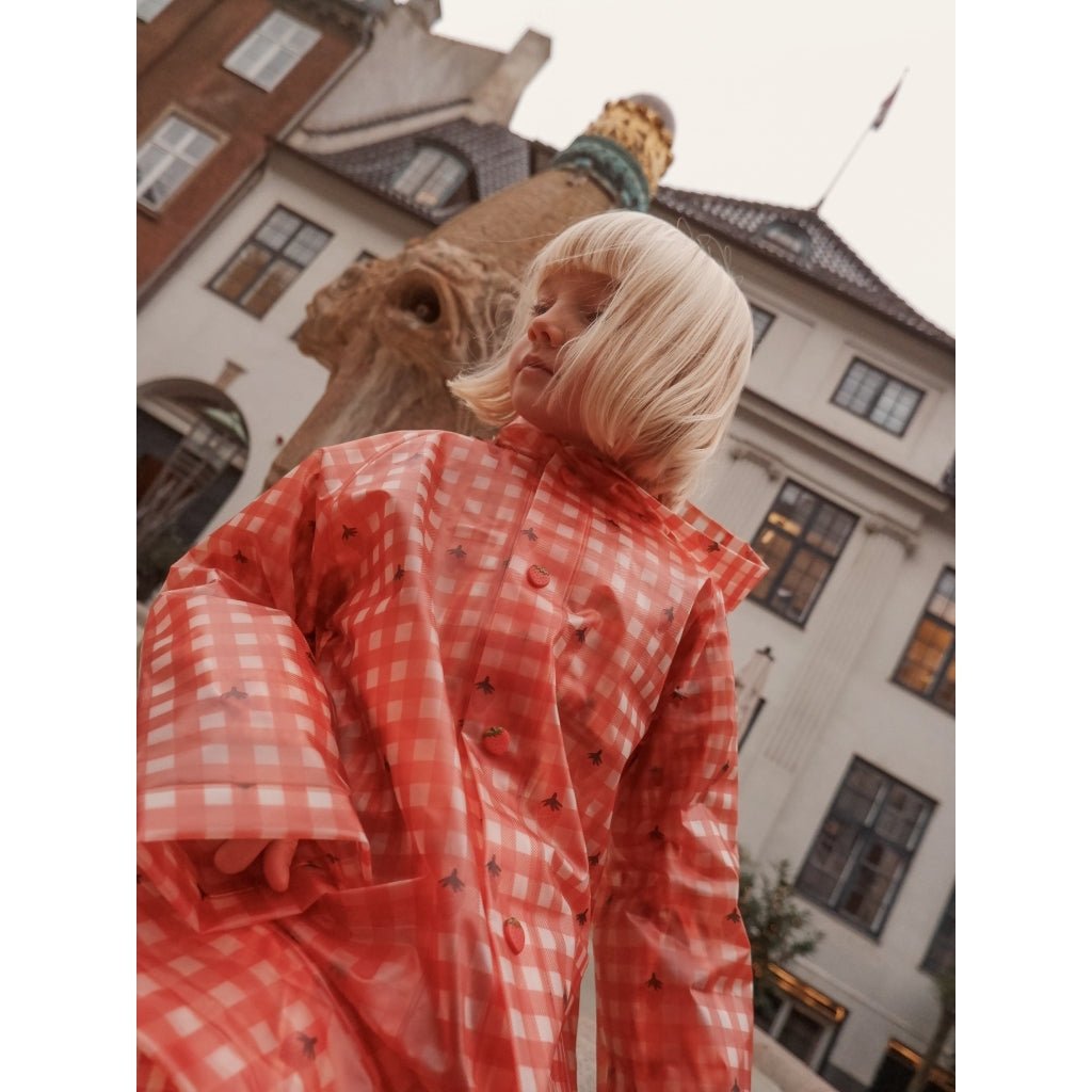 Flöss Caila Raincoat – Berry Gingham Flöss