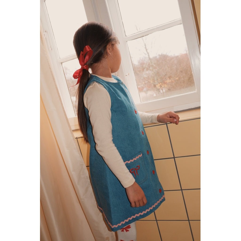 Flöss Hazel Dress - Mid Blue Rinse Flöss