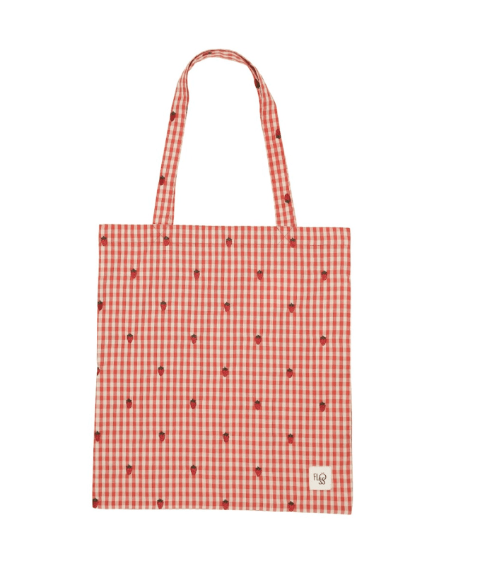 Flöss Molly Tote Medium – Berry Gingham Flöss
