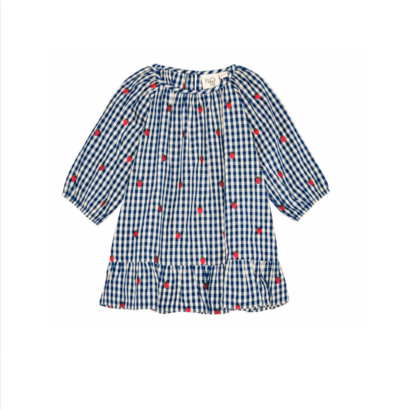 Flöss Nolly LS ON Dress - Berry Blue Check Flöss