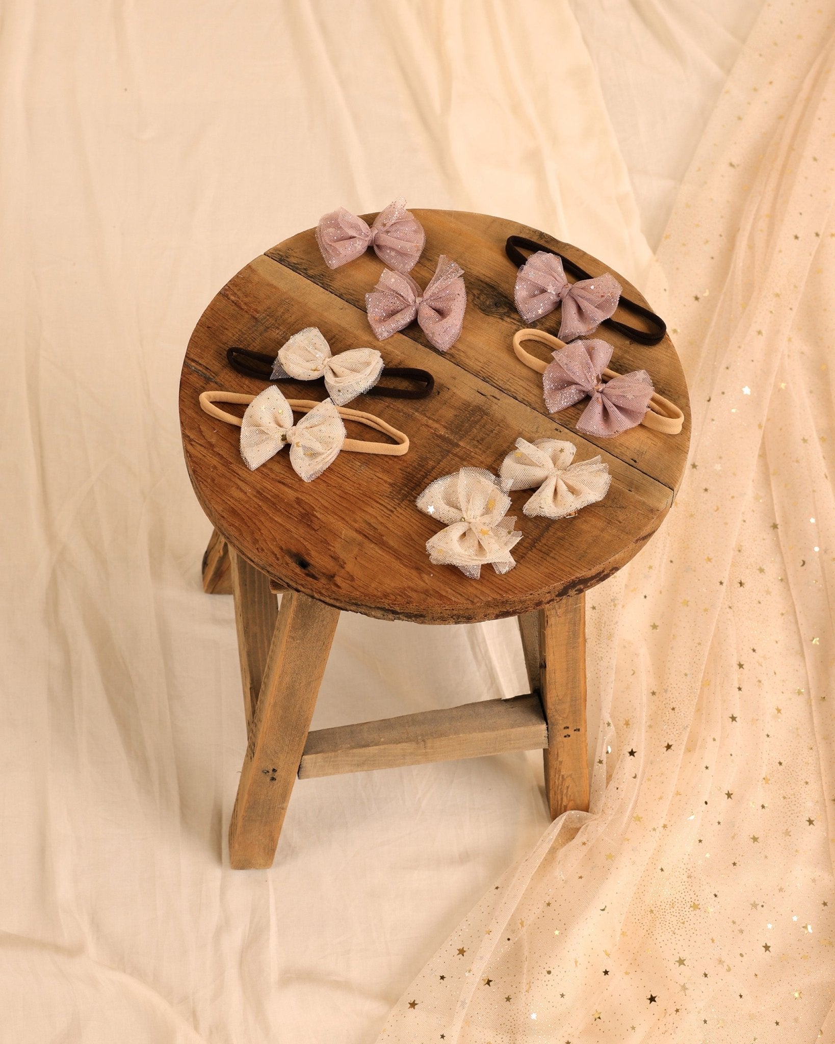 Noralee Flutter Tulle Clips || Dusty Rose Noralee