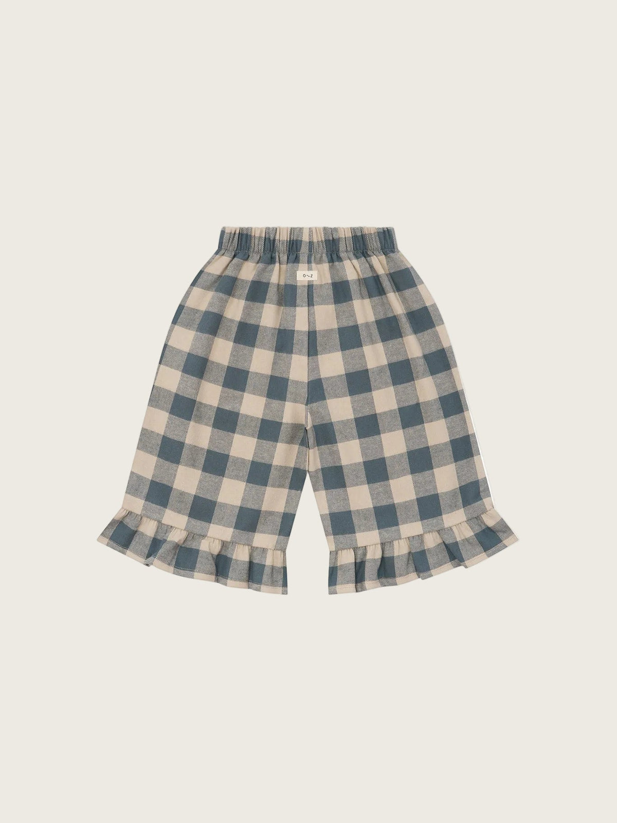 Organic Zoo Fog Blue Gingham Frill Culottes image 6