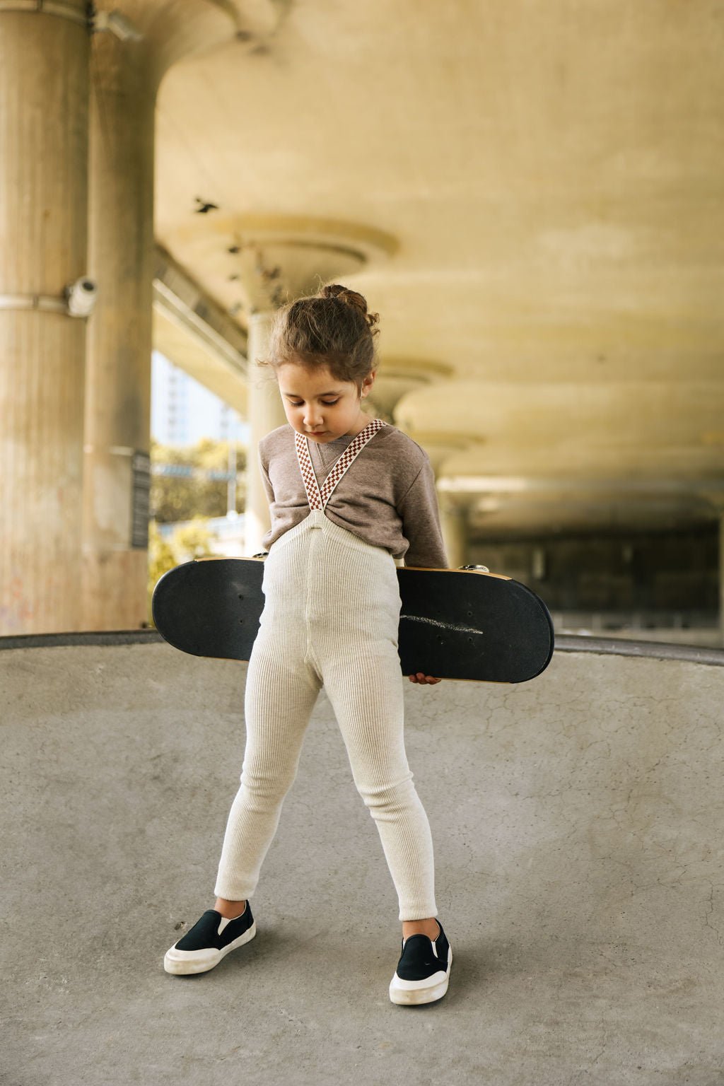 Silly Silas Footless Cream Blend Checked Silly Silas