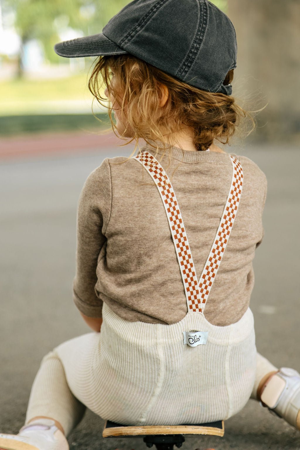 Silly Silas Footless Cream Blend Checked Silly Silas